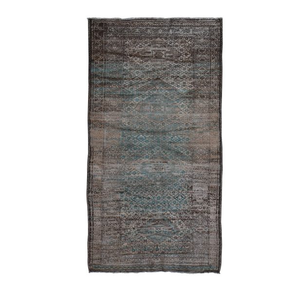 4'x8' Wash and Vintage Afghan Baluch Pure Wool Hand Knotted Oriental Rug HR59770