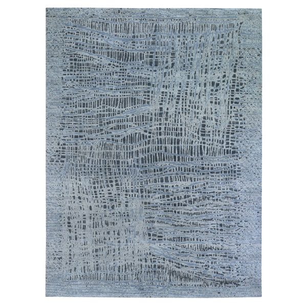 7'10"x10' THE LOST BRANCHES, Silk with Textured Wool Hand Knotted Oriental Rug HR59950