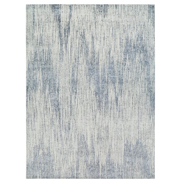 12'x18' Light Gray Fine Jacquard Modern Wool and Art Silk Hand Loomed Oriental Oversized Rug HR63302
