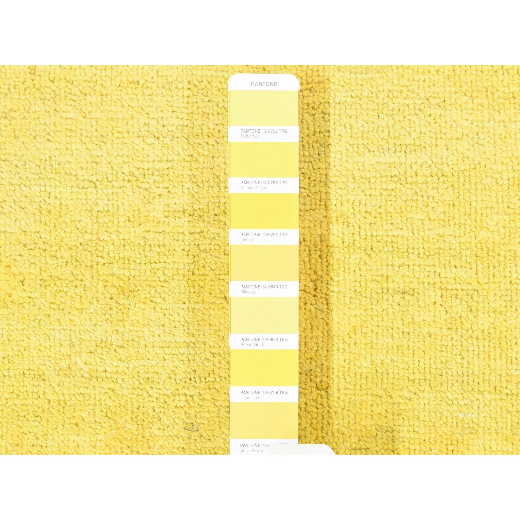 2'6"x15'10" Yellow, Overdyed Peshawar Hand Knotted Pure Wool, XL Runner Oriental Rug HR80249 - Image 3
