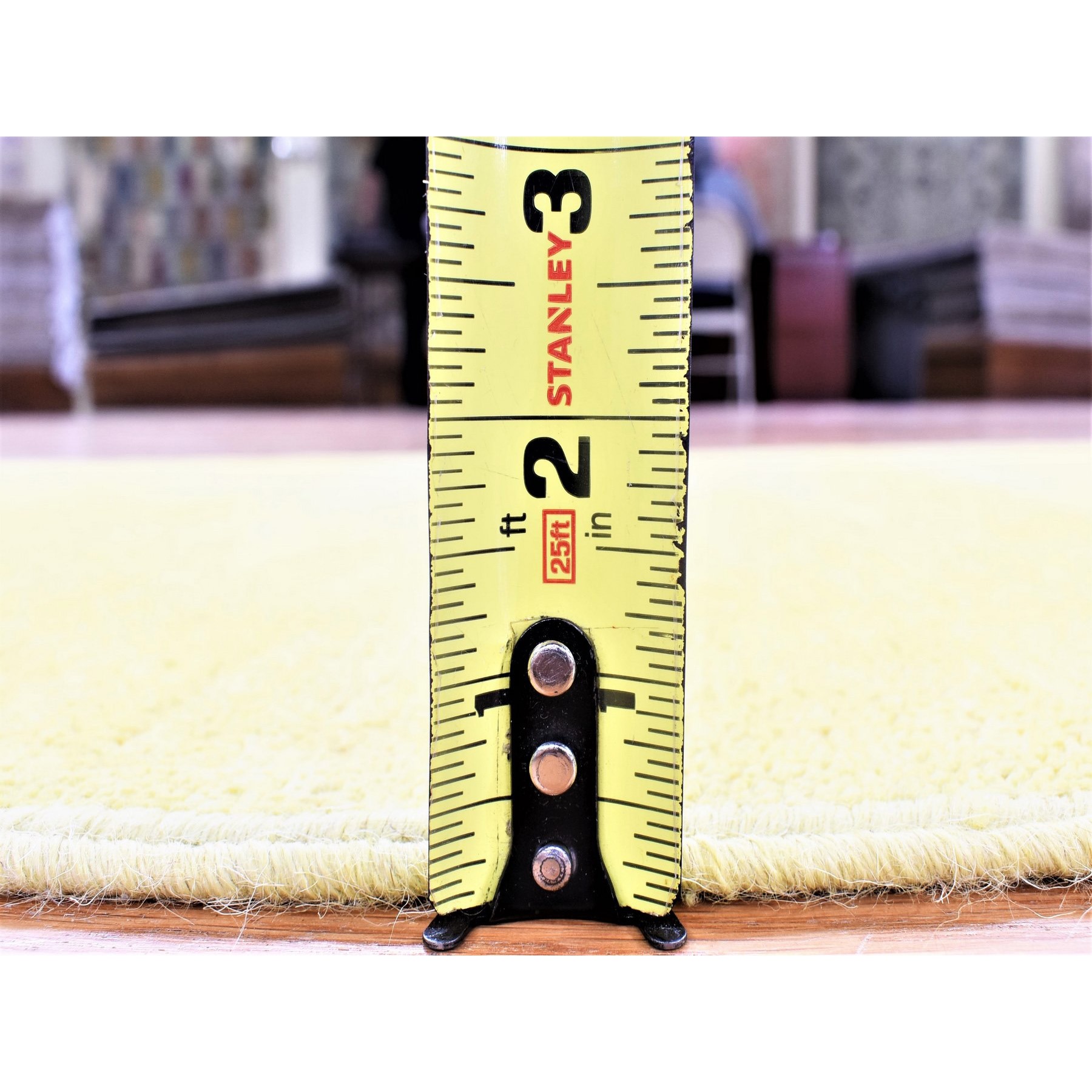 2'6"x15'10" Yellow, Overdyed Peshawar Hand Knotted Pure Wool, XL Runner Oriental Rug HR80249 - Image 4