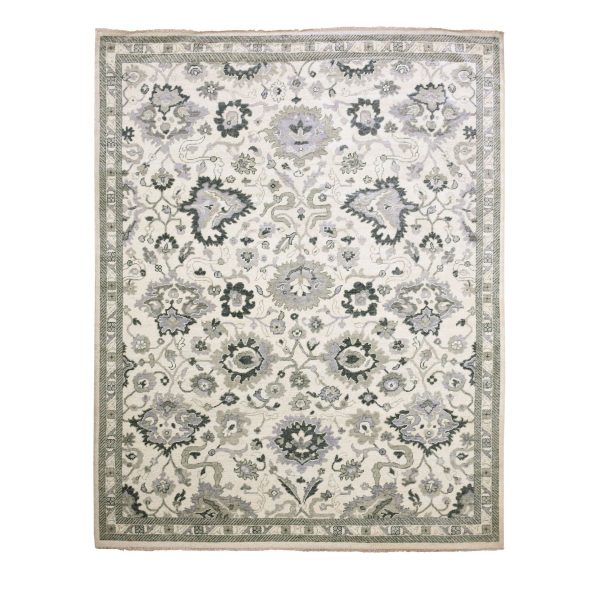 8'2"x10'5" Ivory, 100% Wool Anatolian Design Oushak, Hand Knotted Oriental Rug HR75207