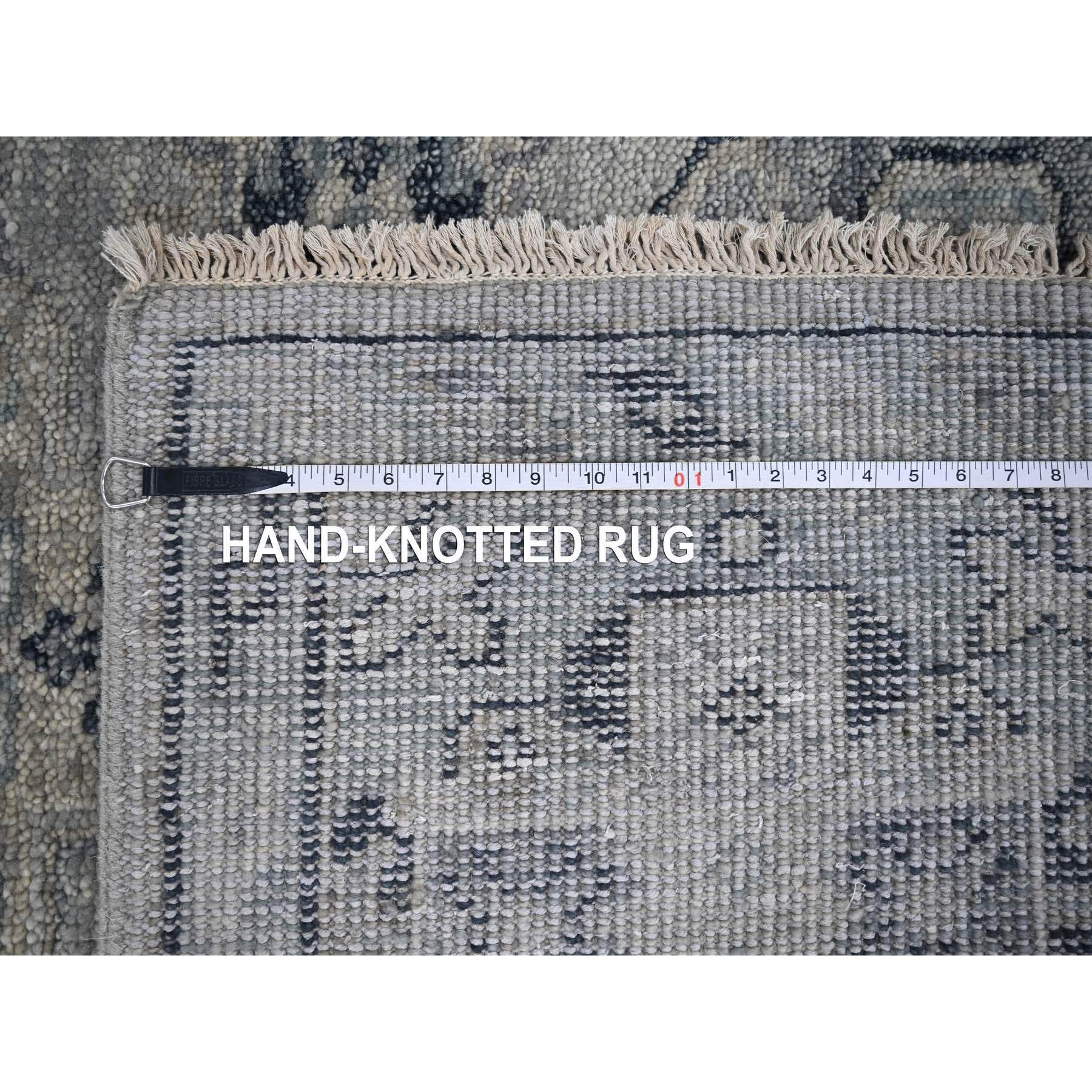 5'10"x8'10" Silver Gray, Natural Wool Hand Knotted, Anatolian Design, Supple Collection Thick and Plush, Oriental Rug HR84071 - Image 8