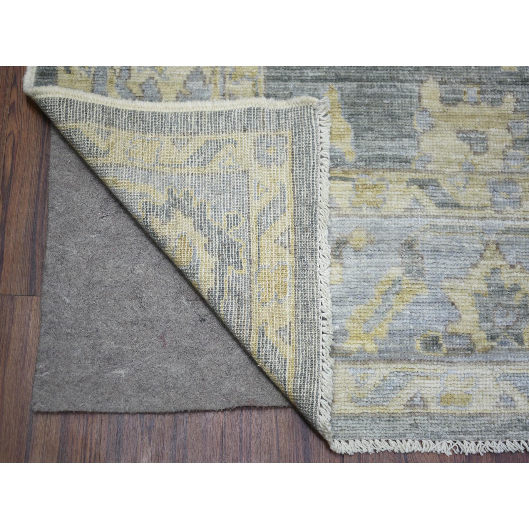 6'2"x8'9" Black Coral, Hand Knotted Afghan Angora Oushak with Soft Color, Vegetable Dyes Extra Soft Wool, Oriental Rug HR73033 - Image 3