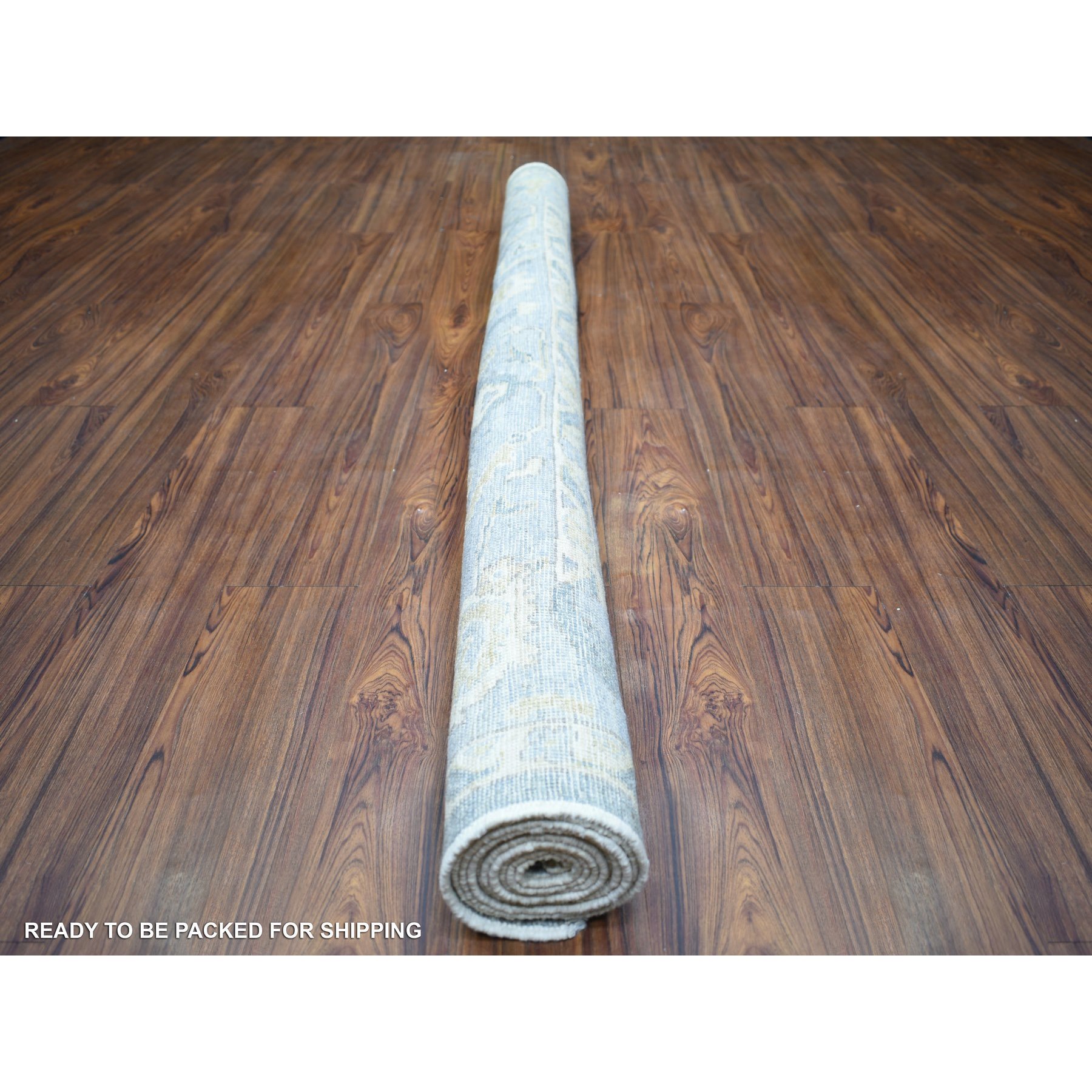 6'2"x8'9" Black Coral, Hand Knotted Afghan Angora Oushak with Soft Color, Vegetable Dyes Extra Soft Wool, Oriental Rug HR73033 - Image 5