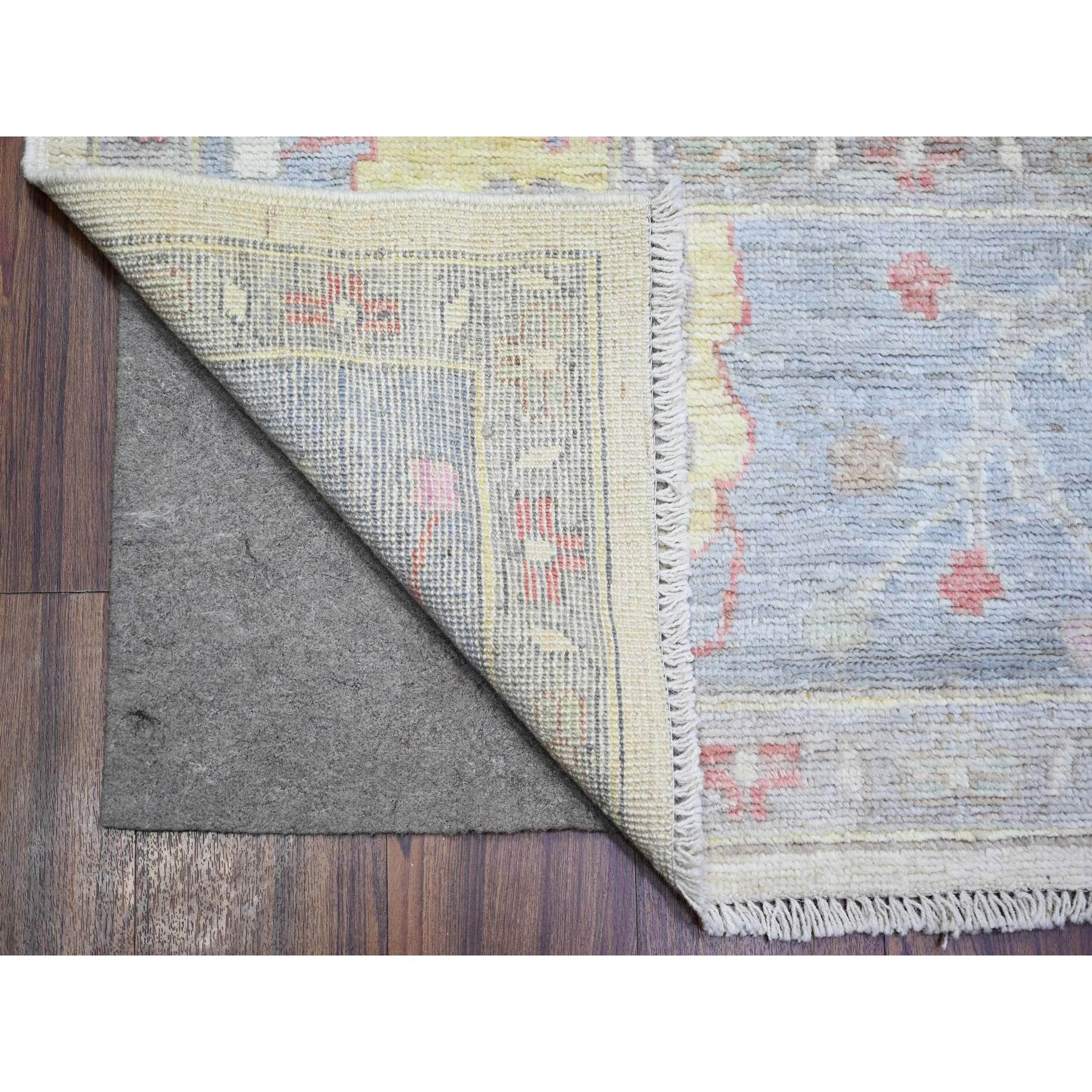 8'10"x11'8" Ivory, Afghan Angora Oushak with All Over Design Natural Dyes, Natural Wool Hand Knotted, Oriental Rug HR73360 - Image 5