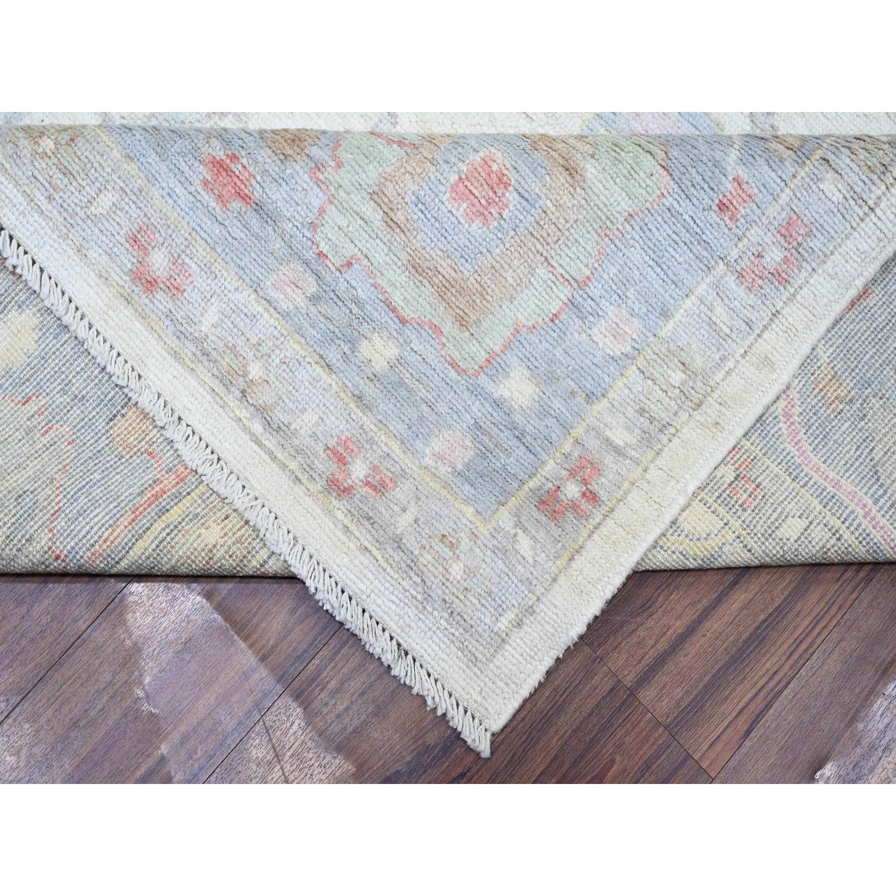 8'10"x11'8" Ivory, Afghan Angora Oushak with All Over Design Natural Dyes, Natural Wool Hand Knotted, Oriental Rug HR73360 - Image 7