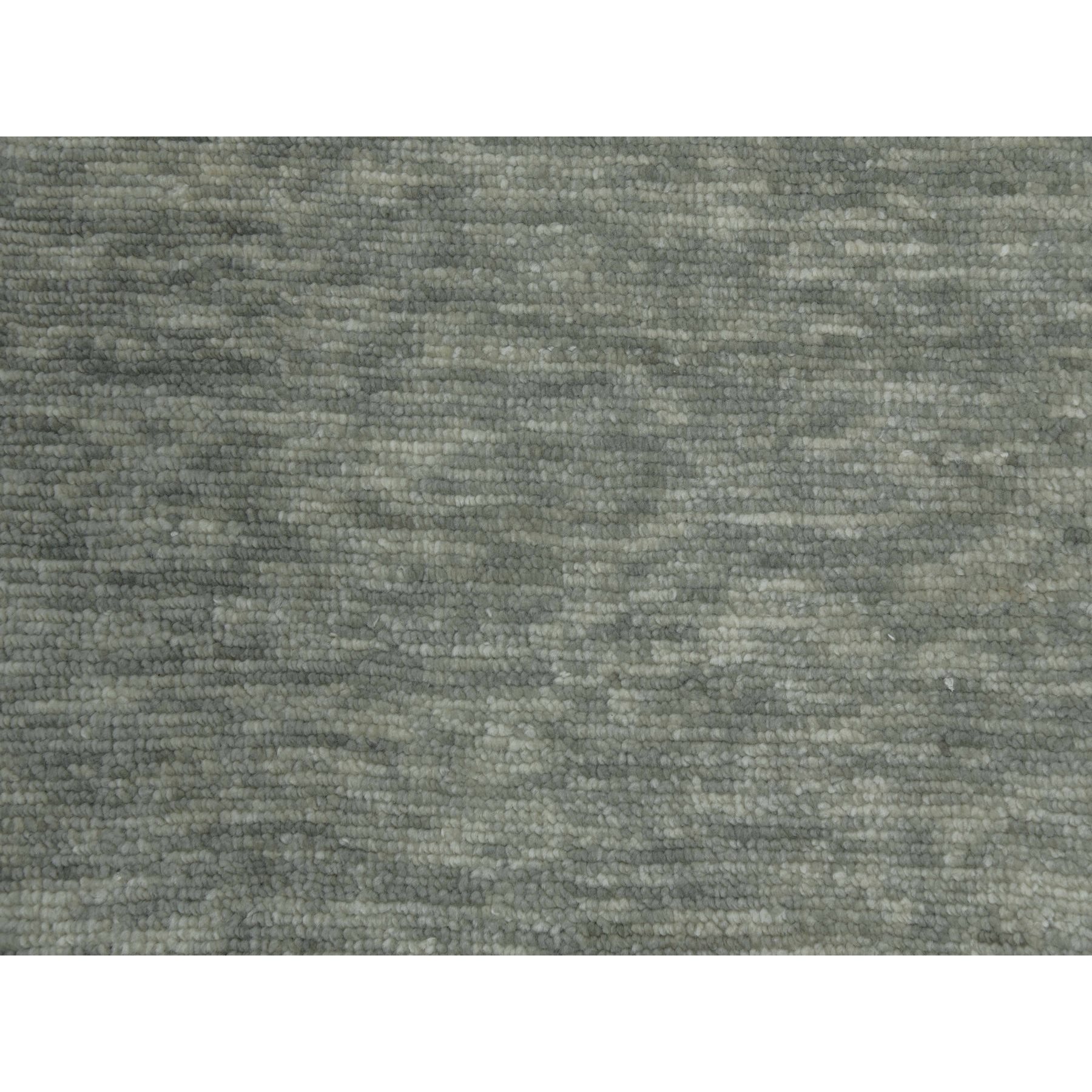 12'2"x18'3" Camouflage Green, Geometric Art Nouveau Collection, Natural Wool Hand Knotted, Oversized Oriental Rug HR79414 - Image 8