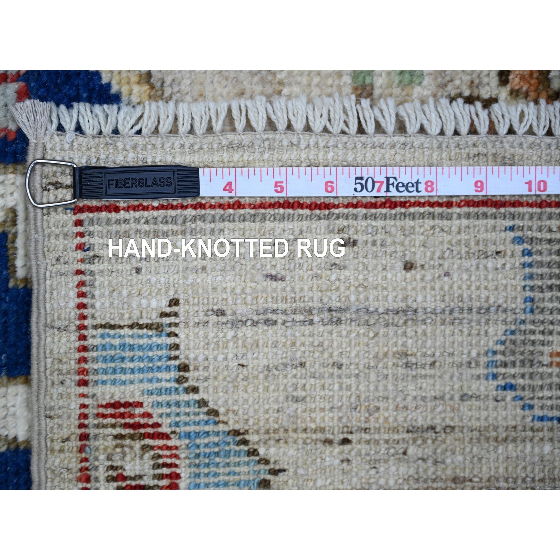 3'x10' Tan Color, Anatolian Village Inspired with Large Design Elements and Bird Figurines Pure Wool Hand Knotted Oriental Runner Rug HR74224 - Image 6