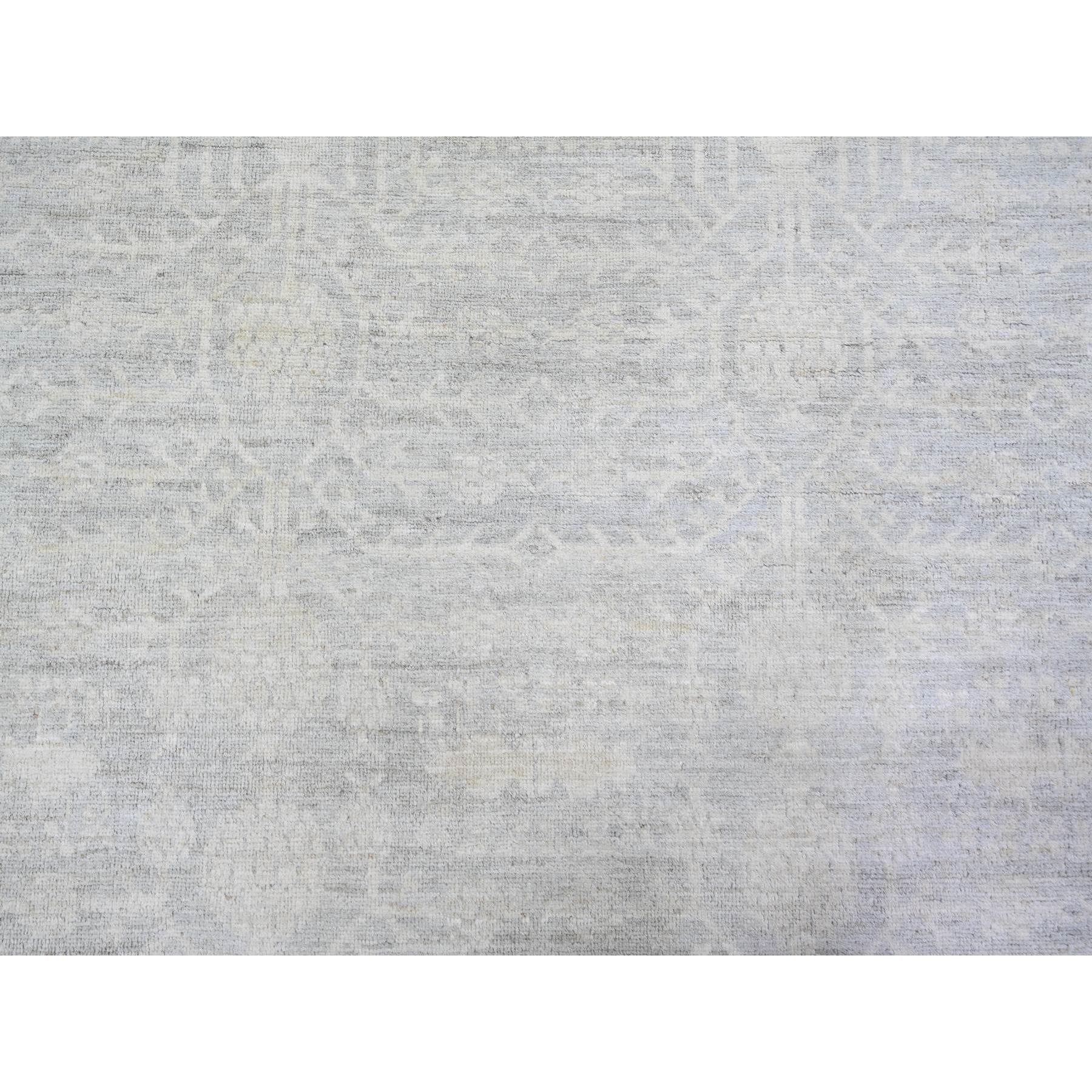 12'x14'3" Marian Blue, Stone Washed Peshawar Natural Dyes, Pure Wool Hand Knotted, Oversized Oriental Rug HR74177 - Image 9
