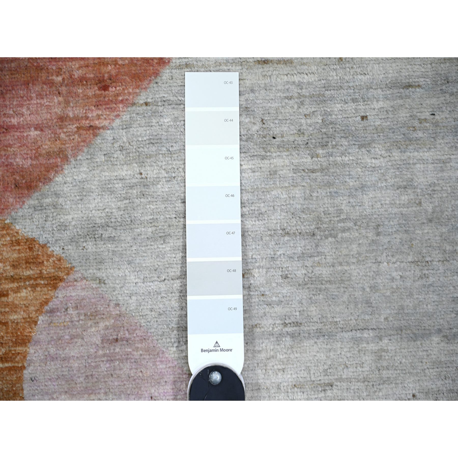 9'x12' Colorful, The Circles Design Vegetable Dyes, 100% Wool Hand Knotted, Oriental Rug HR74294 - Image 8
