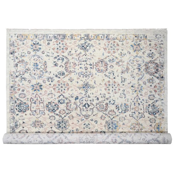 12'1"x14'9" Taupe 100% Wool, Soft and Plush Pile, Supple Collection, Natural Dyes, Hand Knotted, Mahal Design, Oushak, Oversized Oriental Rug HR84331
