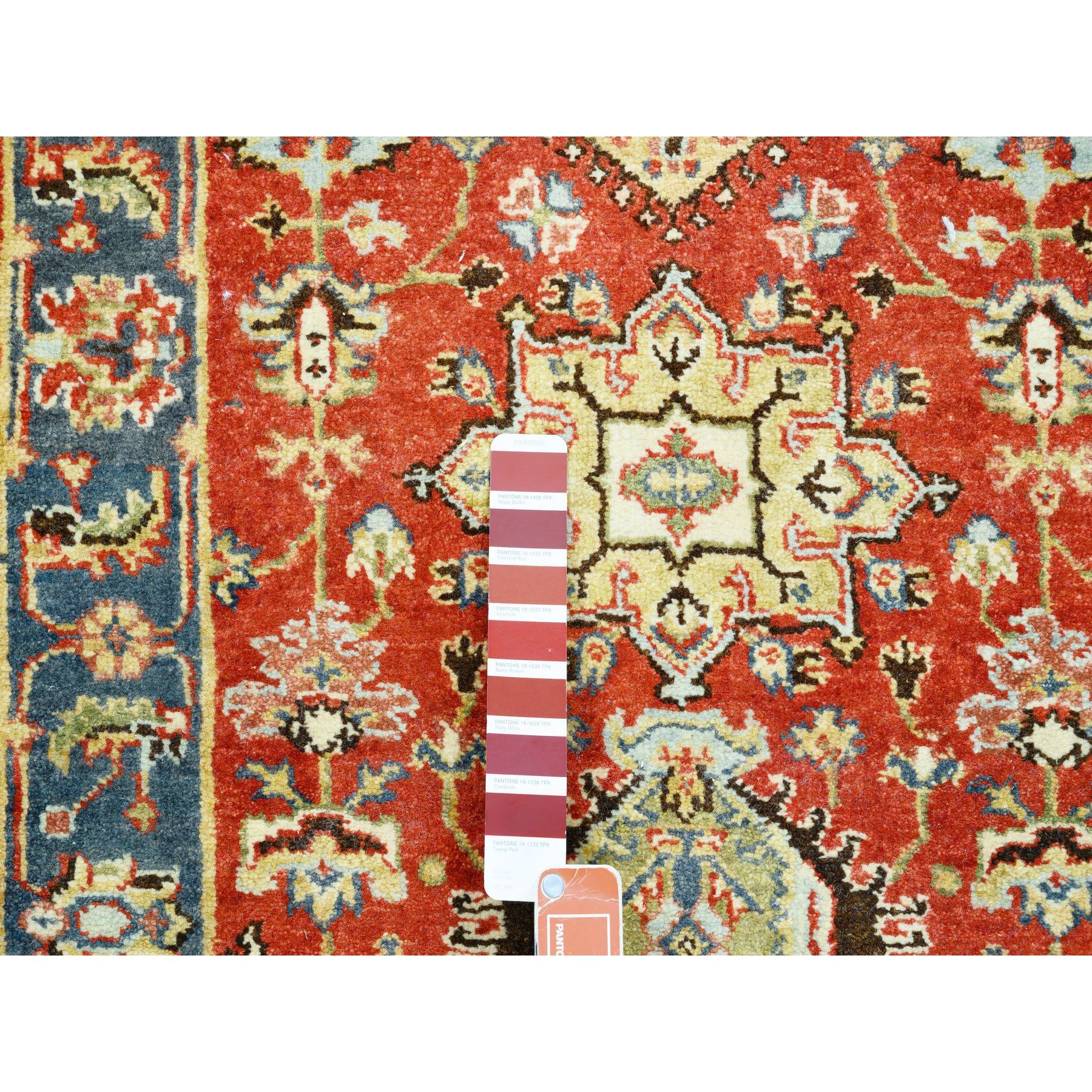 2'7"x15'10" Red Karajeh Design Pure Wool Hand Knotted Oriental XL Runner Rug HR62165 - Image 4
