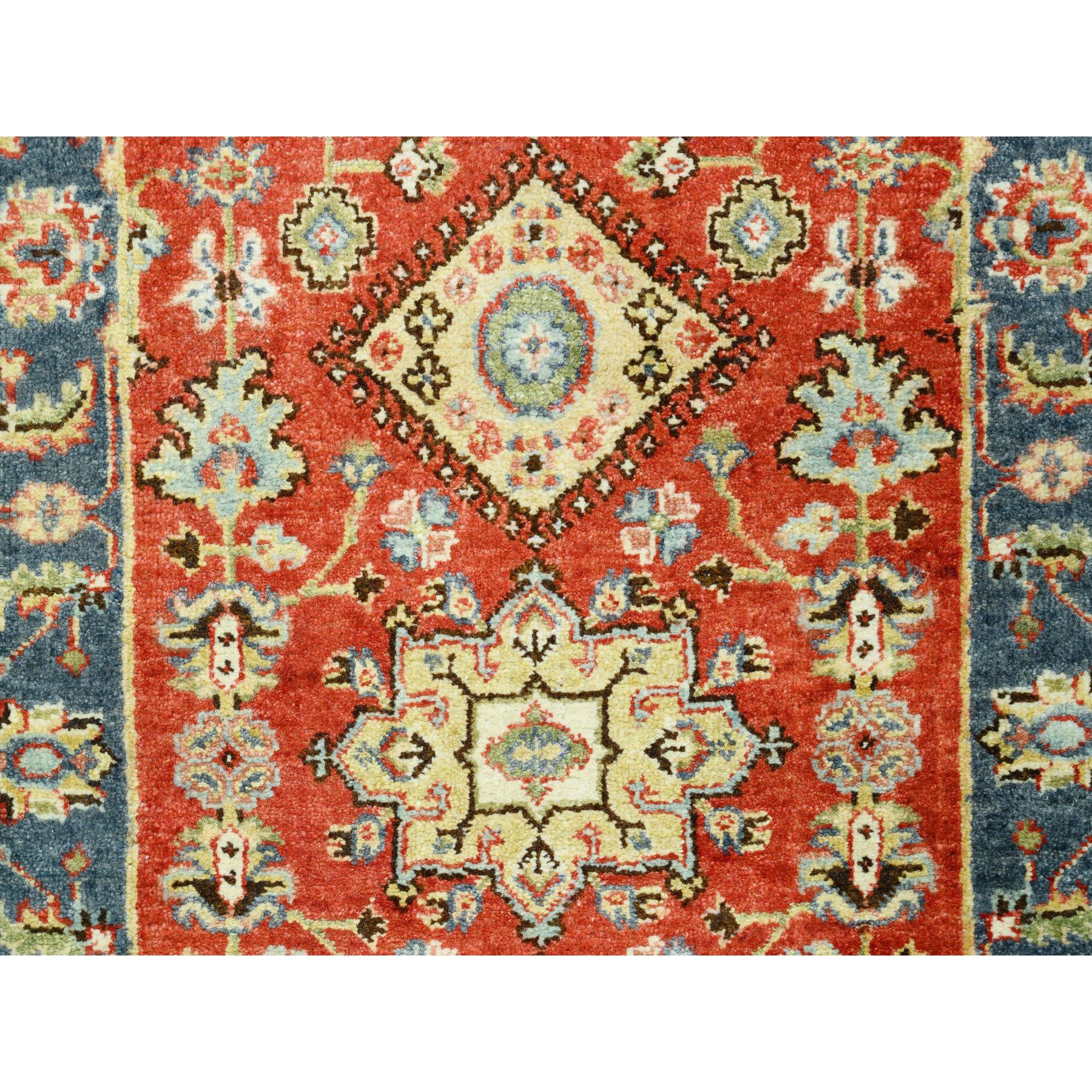 2'7"x15'10" Red Karajeh Design Pure Wool Hand Knotted Oriental XL Runner Rug HR62165 - Image 5