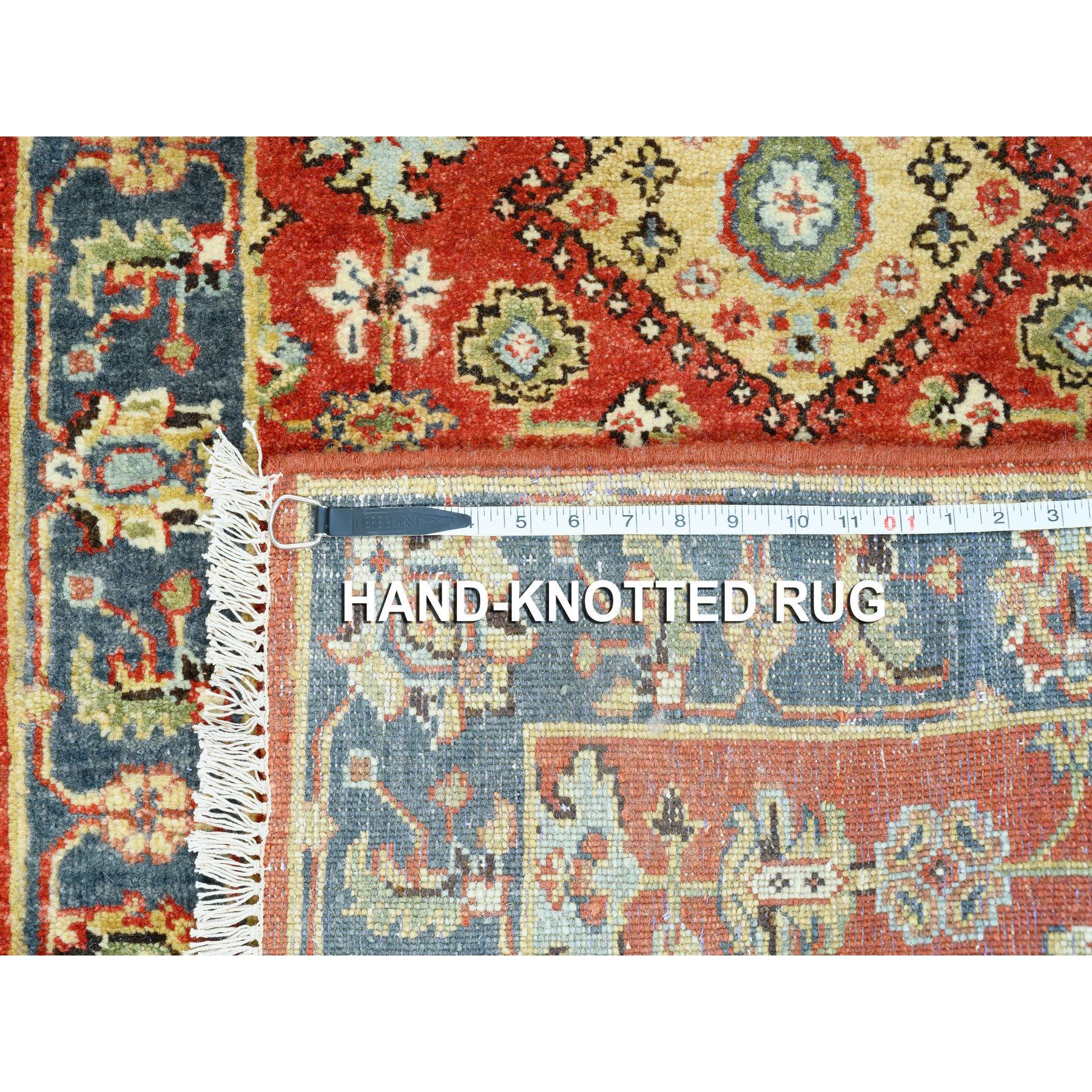 2'7"x15'10" Red Karajeh Design Pure Wool Hand Knotted Oriental XL Runner Rug HR62165 - Image 8