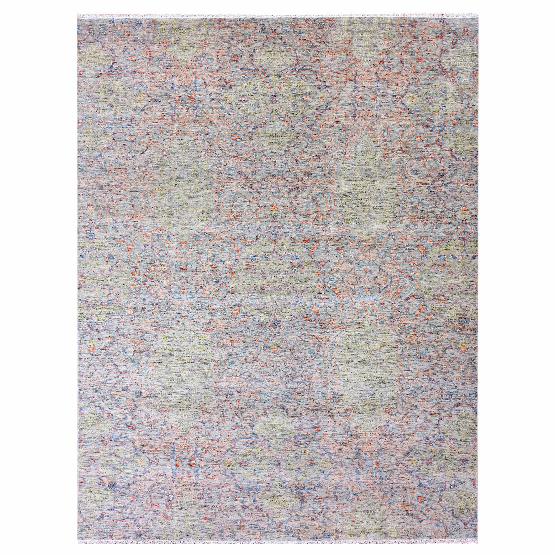 9'x12' Gray Goose, Oushak influence with Salt and Pepper Motif, Natural Dyes, Pure Wool, Oriental Rug HR75305