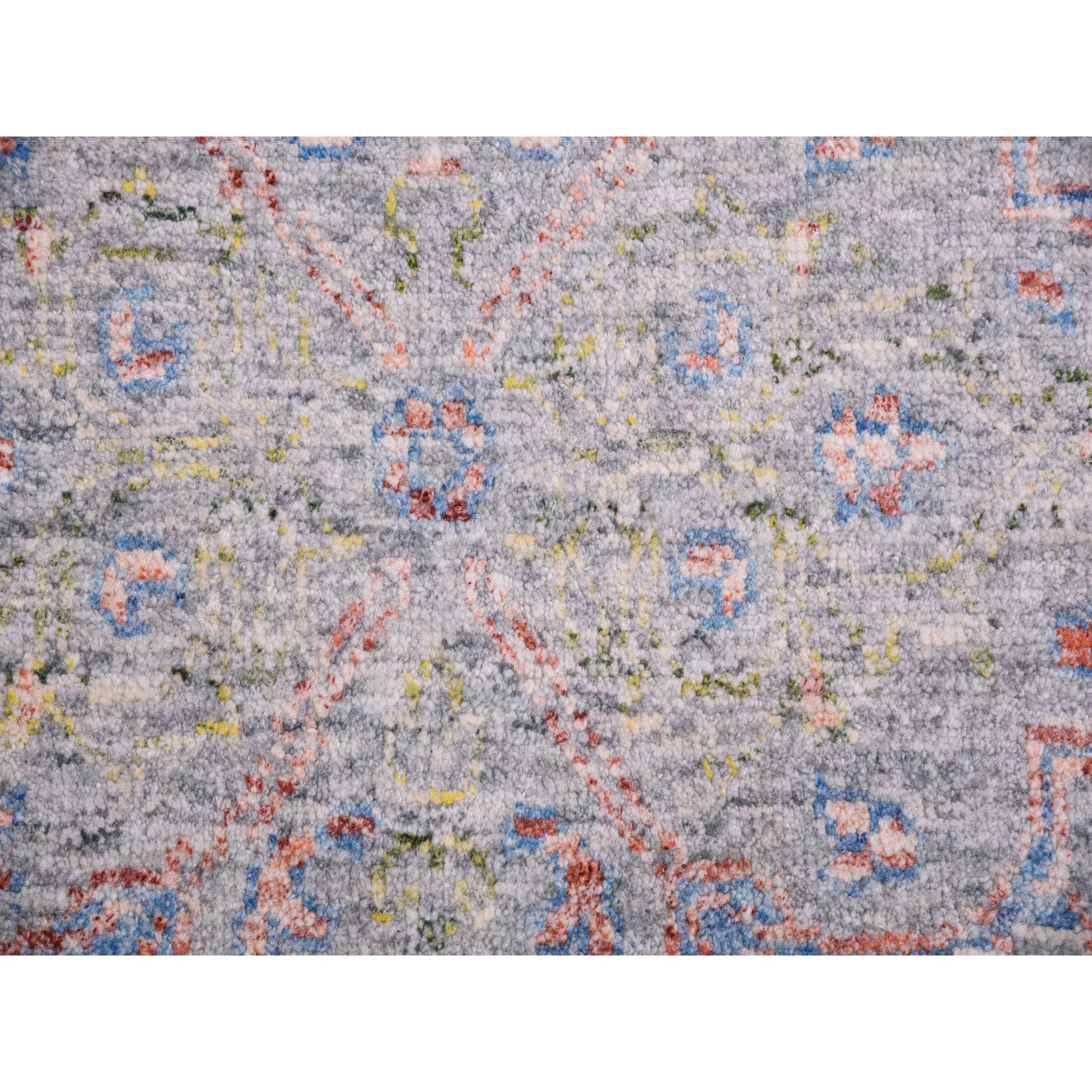 9'x12' Gray Goose, Oushak influence with Salt and Pepper Motif, Natural Dyes, Pure Wool, Oriental Rug HR75305 - Image 9