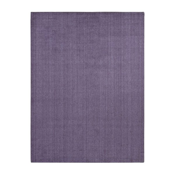 8'x10'1" Liserian Purple, Hand Loomed, Pure Wool, Tone on Tone, Oriental Rug HR87020
