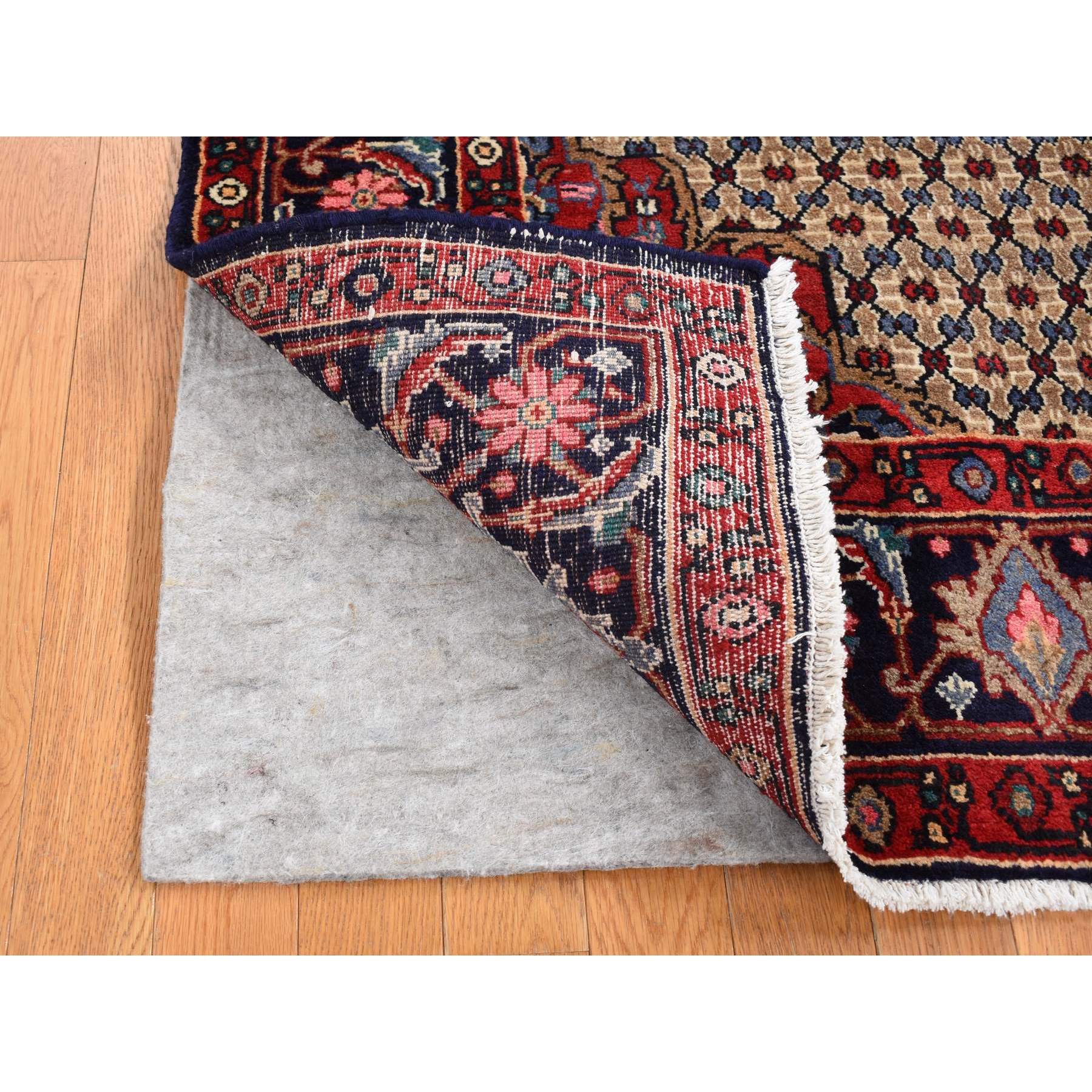 4'4"x7'9" Beaver Brown, New Persian Serab, Camel Hair Full Pile, Pure Wool, Hand Knotted, Oriental Rug HR87384 - Image 3