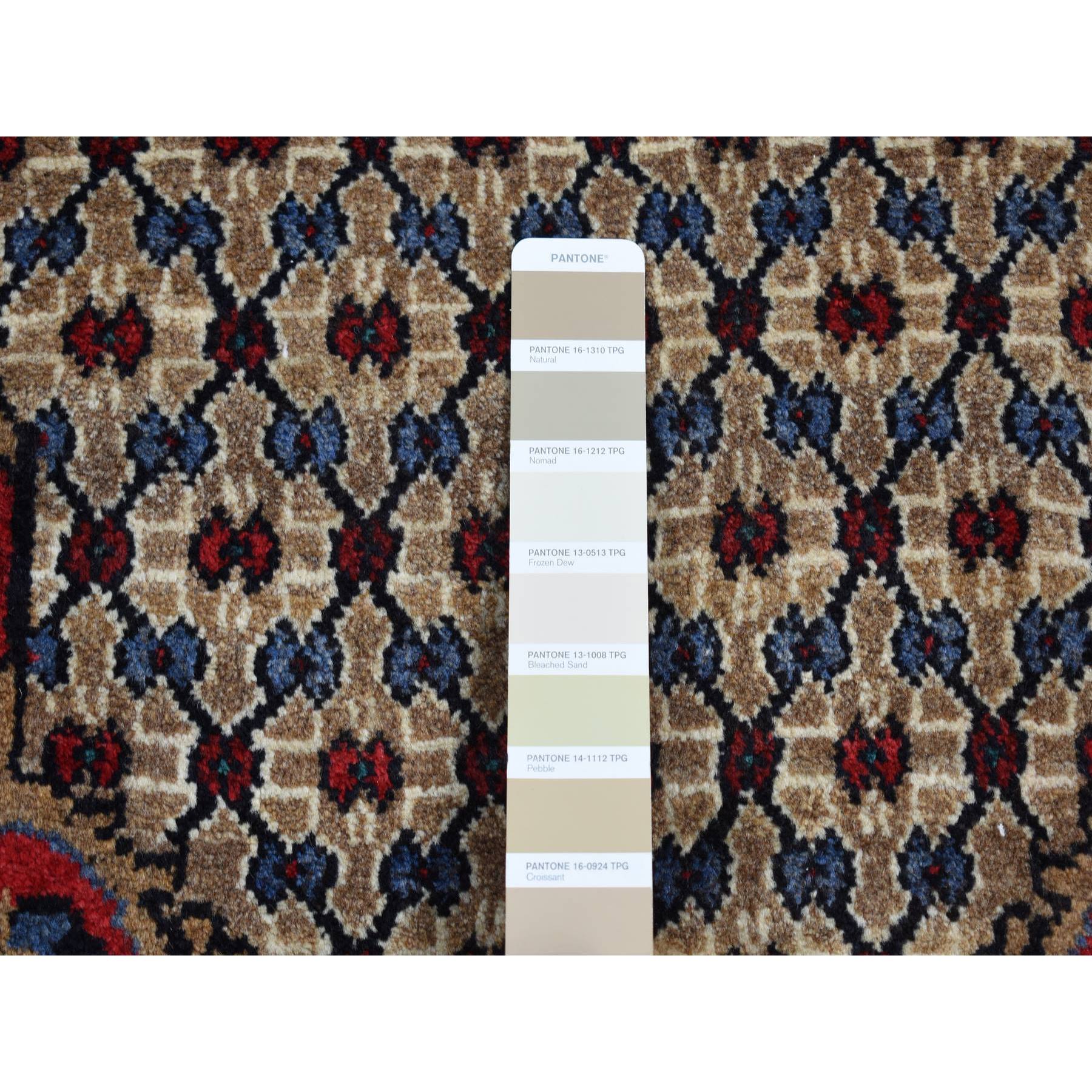 4'4"x7'9" Beaver Brown, New Persian Serab, Camel Hair Full Pile, Pure Wool, Hand Knotted, Oriental Rug HR87384 - Image 5