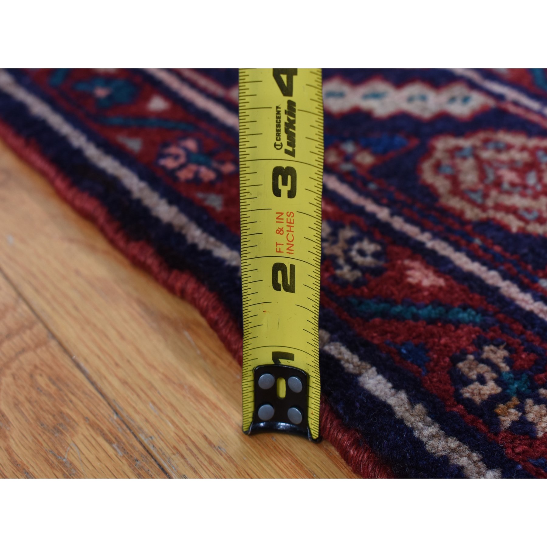 5'1"x10'2" Mojave Desert Brown, New Persian Hamadan, Camel Hair, Pure Wool, Hand Knotted, Oriental Rug HR87527 - Image 8