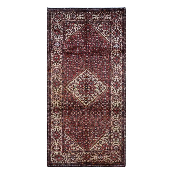 5'3"x11' Fire Brick Red, New Persian Bakhtiari, Pure Wool, Hand Knotted, Gallery Size Runner Oriental Rug HR87559