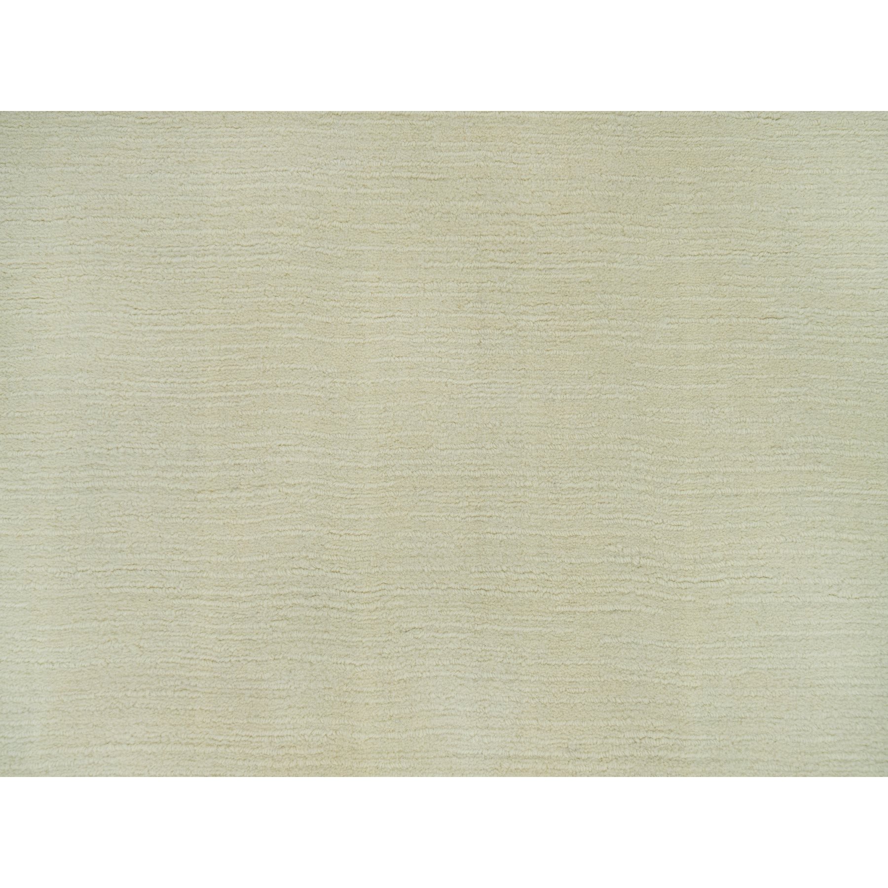 2'x3' Photon White, Thick and Plush, Modern Plain Loom Knotted Wool and Plant Based Silk, Mat Oriental Rug HR90174 - Image 5