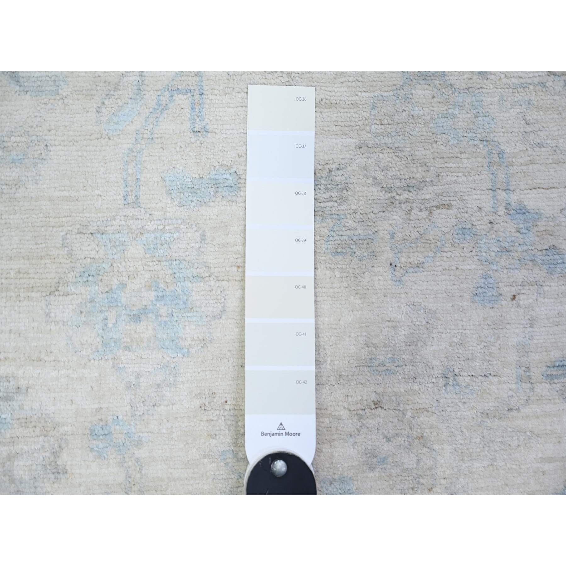 3'x5' Ivory, White Wash Peshawar with Soft Colors, Vegetable Dyes, Soft Wool, Hand Knotted, Runner Oriental Rug HR74178 - Image 3
