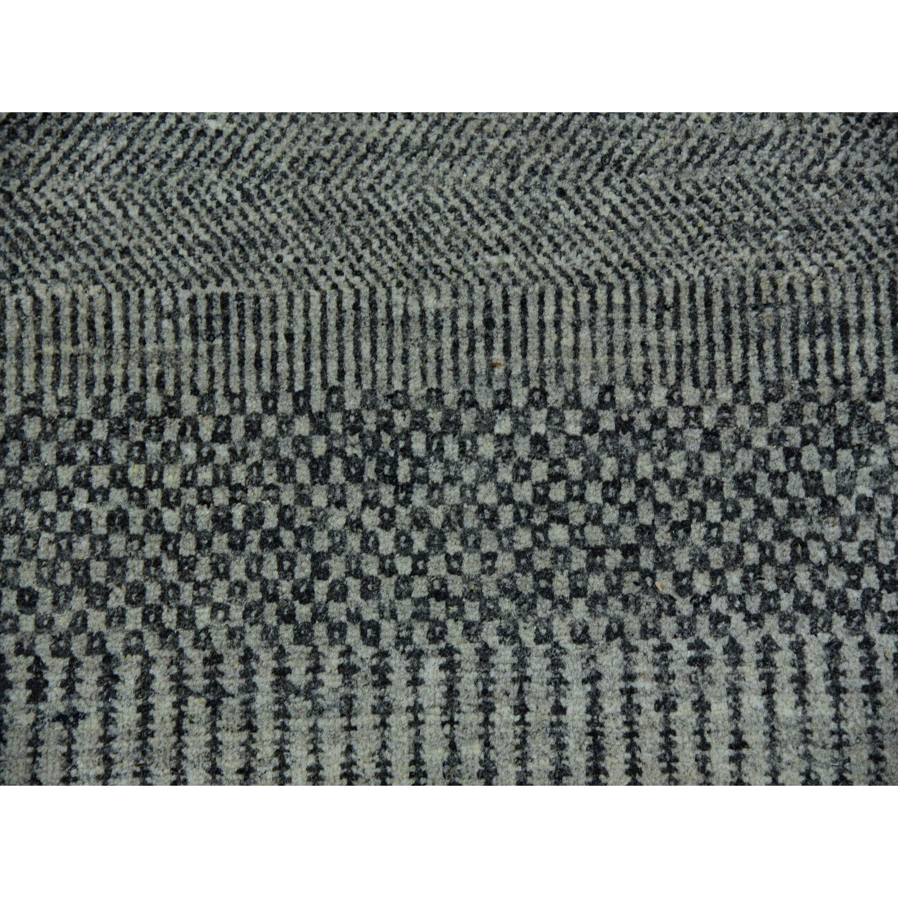 12'x12' Best Gray, Tone On Tone, Modern Organic Undyed Wool Hand Knotted Grass Design, Square Oriental Rug HR79755 - Image 8