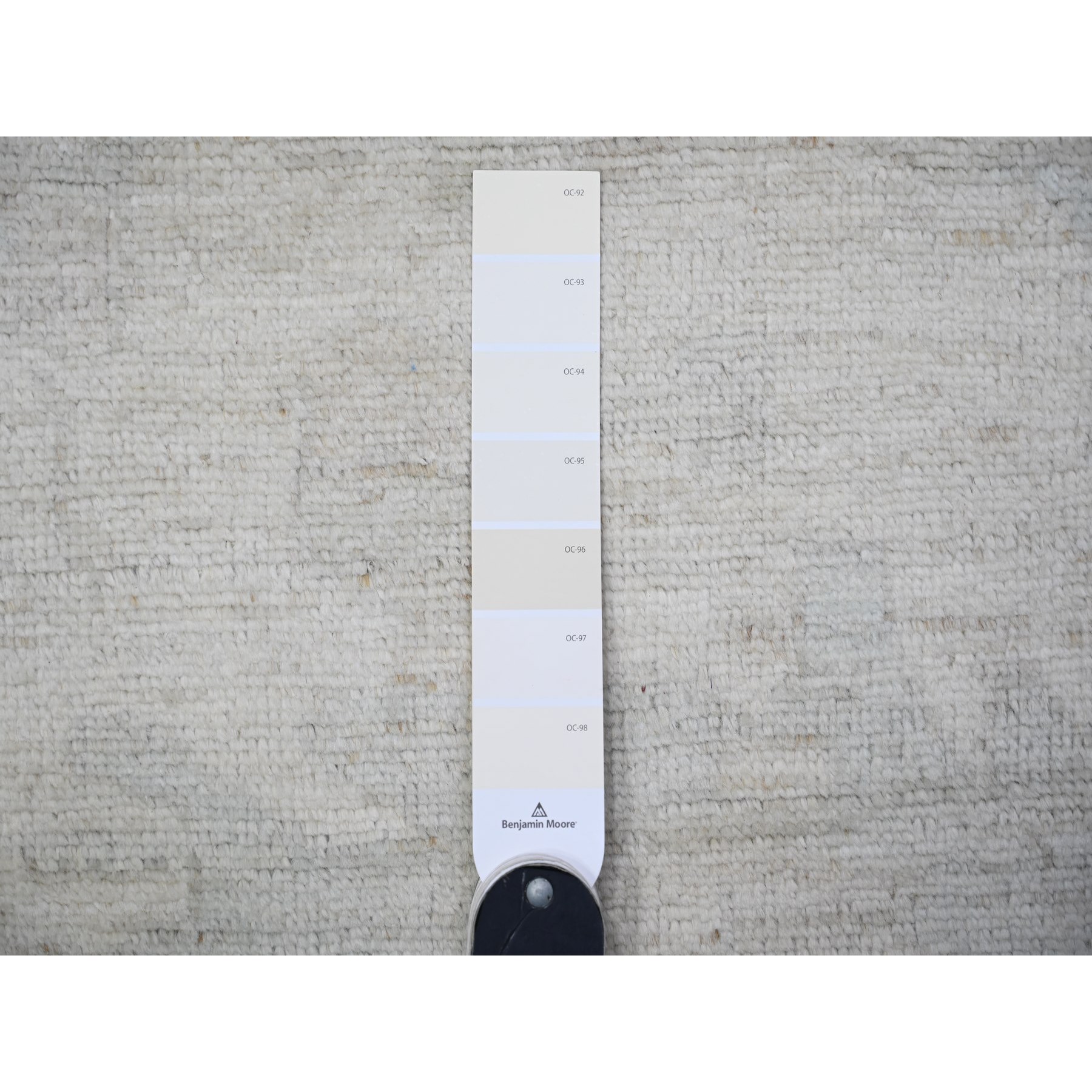 11'8"x15'2" Night White, Hand Knotted, Afghan Angora Oushak with Faded Out Colors, 100% Wool, Vegetable Dyes, Oriental Oversized Rug HR88027 - Image 8