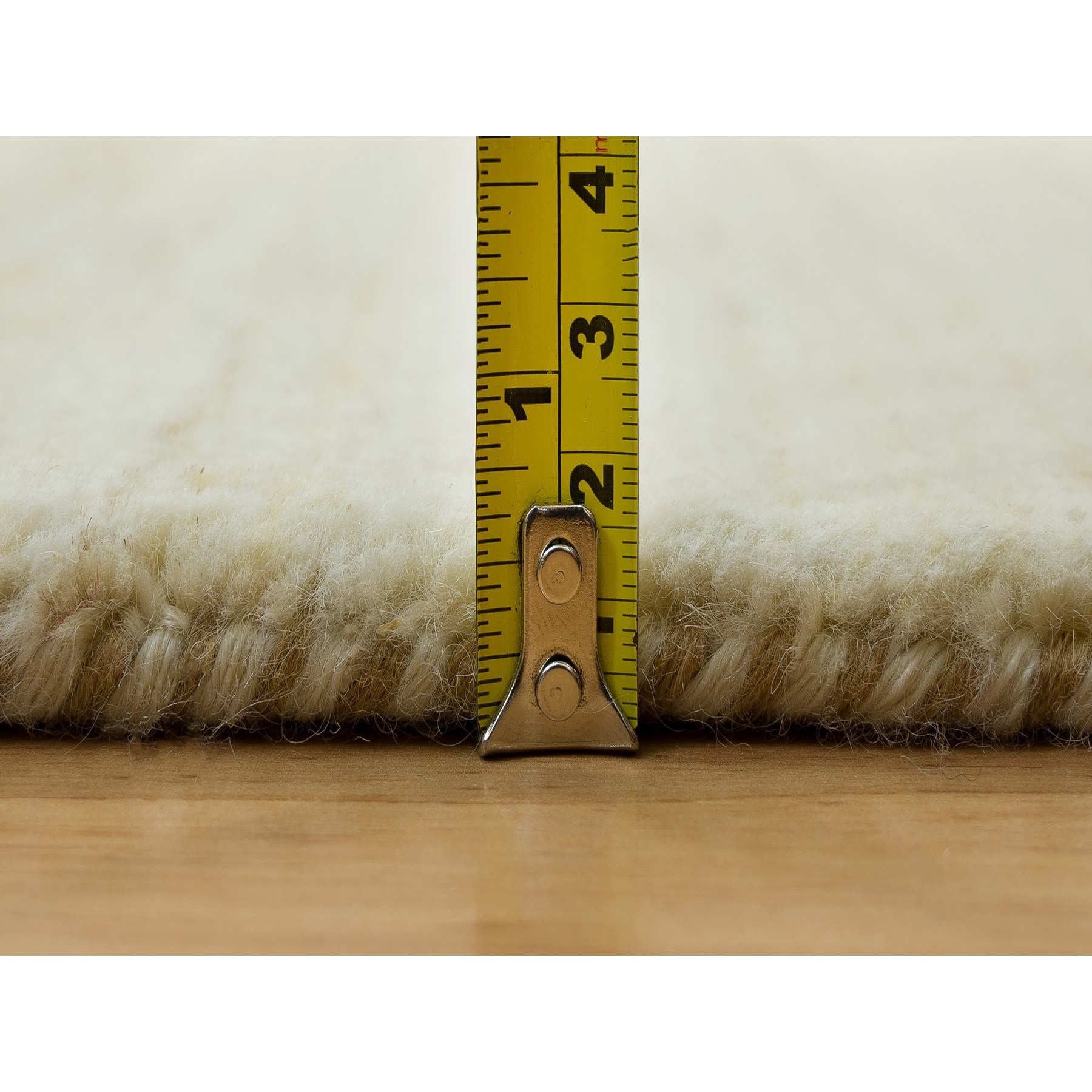 4'x8' Parchment White, Soft to The Touch, Lori Buft Gabbeh Plain Persian Wool Design, Thick and Plush, Hand Knotted, Wide Runner Oriental Rug HR90398 - Image 7
