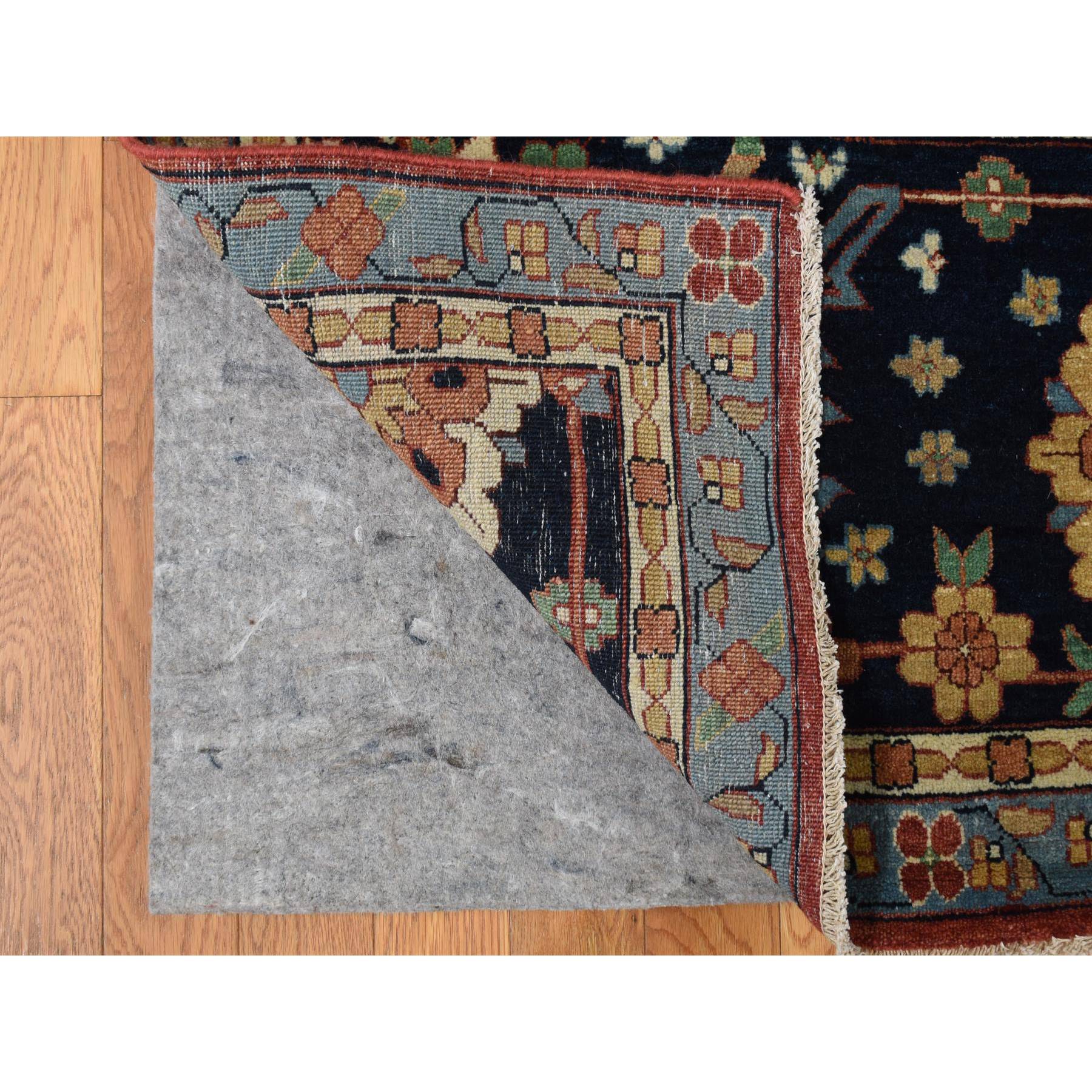 12'x17'9" Barn Red, Hand Knotted, Antiqued Heriz Re-Creation, Pure Wool, Oversized Oriental Rug HR78009 - Image 4