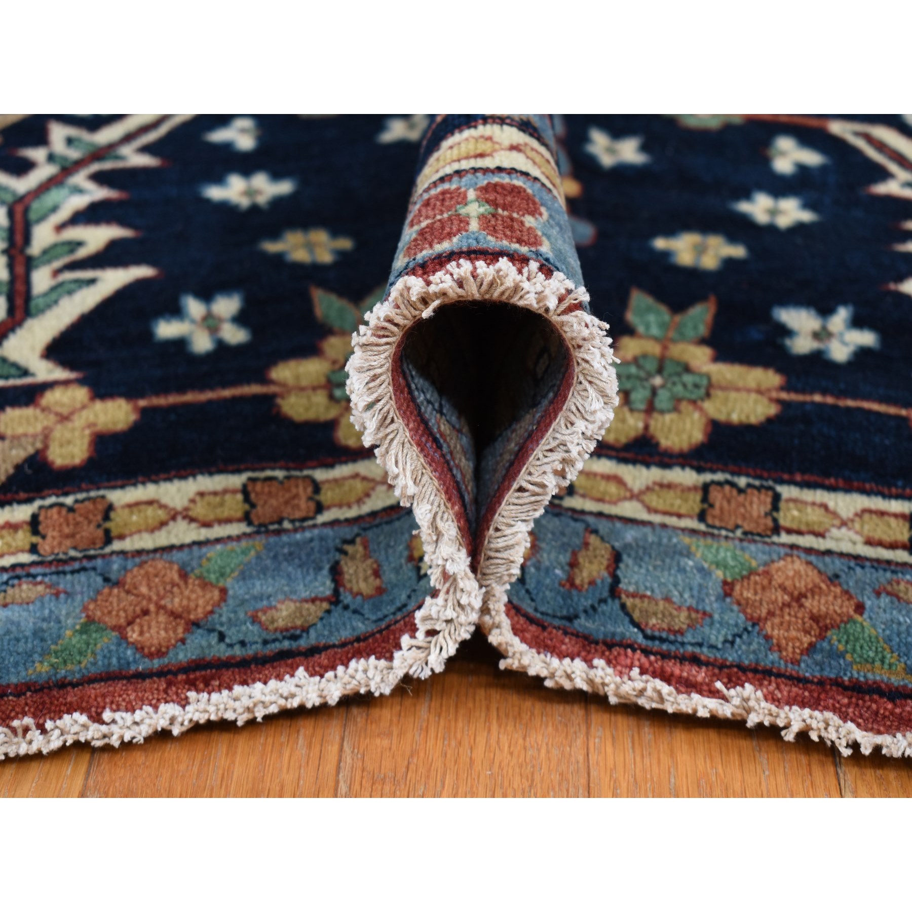 12'x17'9" Barn Red, Hand Knotted, Antiqued Heriz Re-Creation, Pure Wool, Oversized Oriental Rug HR78009 - Image 5