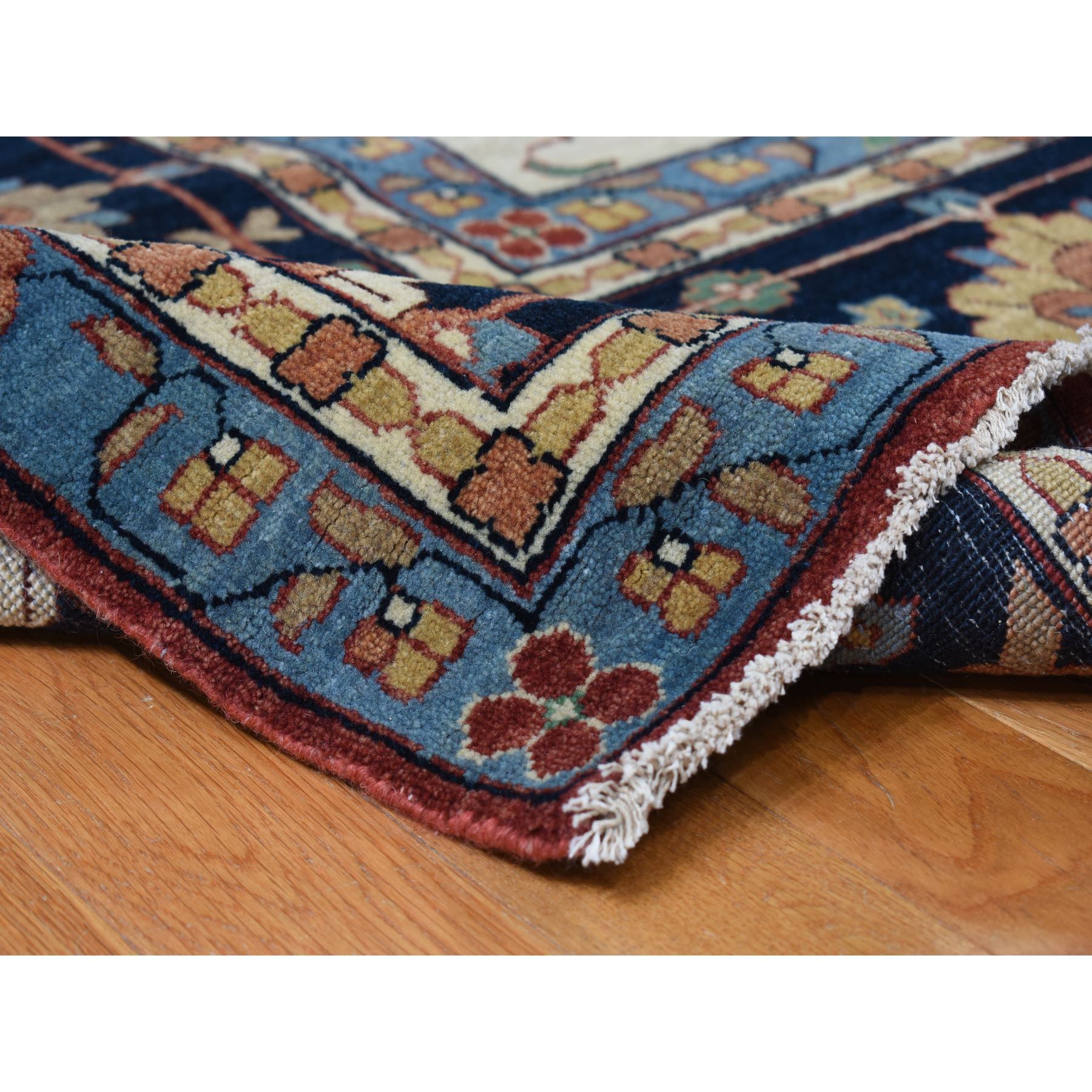 12'x17'9" Barn Red, Hand Knotted, Antiqued Heriz Re-Creation, Pure Wool, Oversized Oriental Rug HR78009 - Image 6