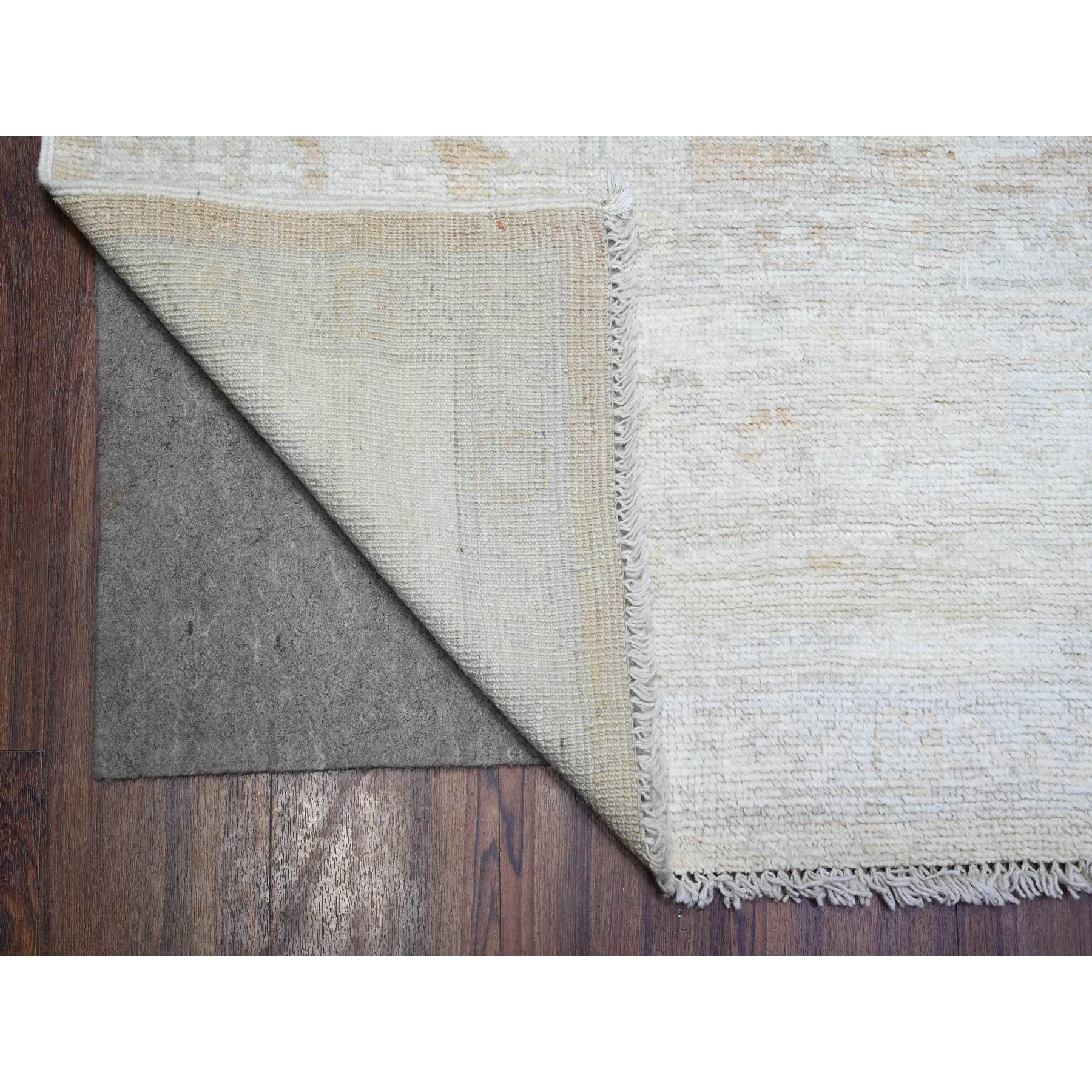 8'9"x12'5" Apricot Orange, Faded Out Afghan Angora Oushak, Vegetable Dyes with Shiny Wool, Hand Knotted Oriental Rug HR88579 - Image 5