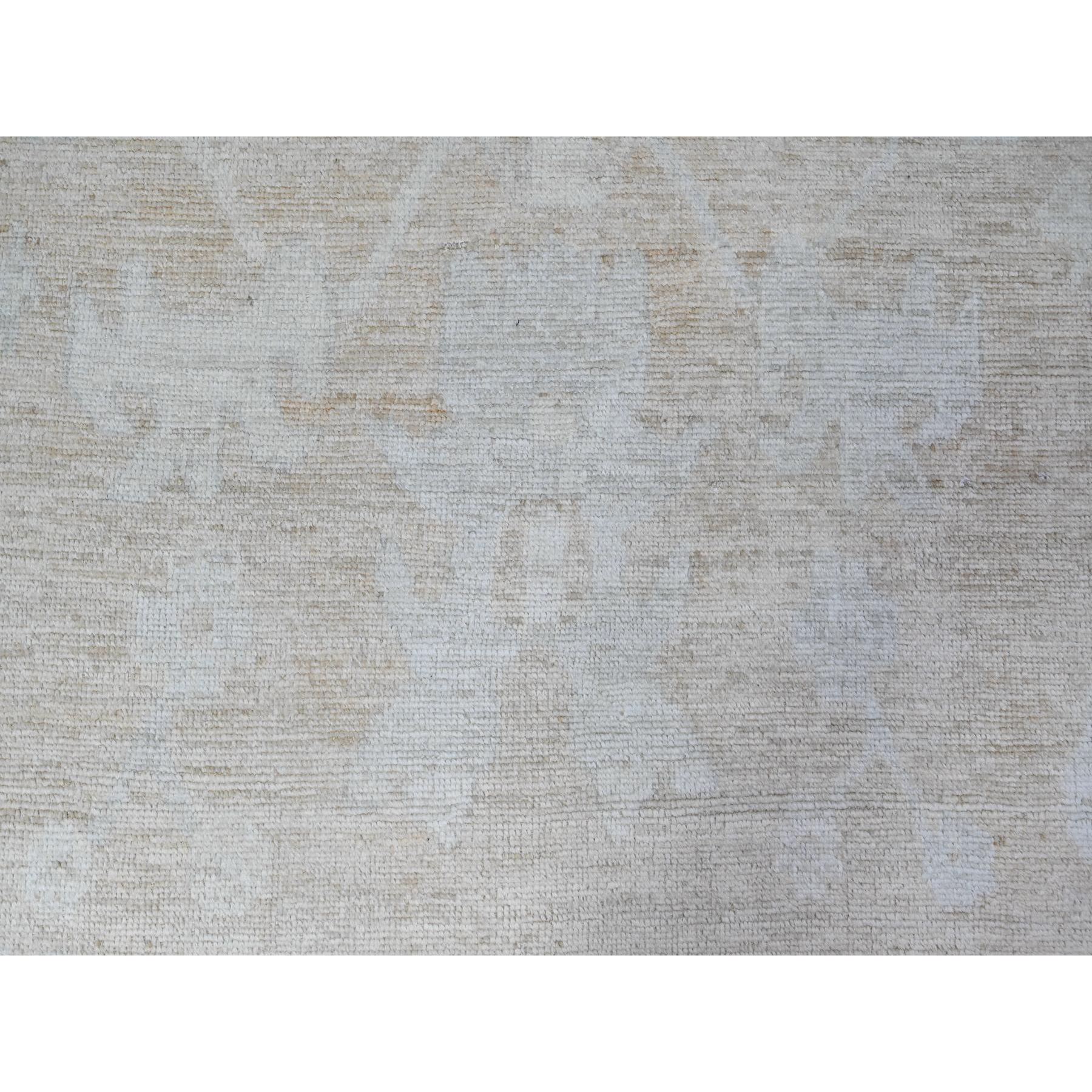 8'9"x12'5" Apricot Orange, Faded Out Afghan Angora Oushak, Vegetable Dyes with Shiny Wool, Hand Knotted Oriental Rug HR88579 - Image 9