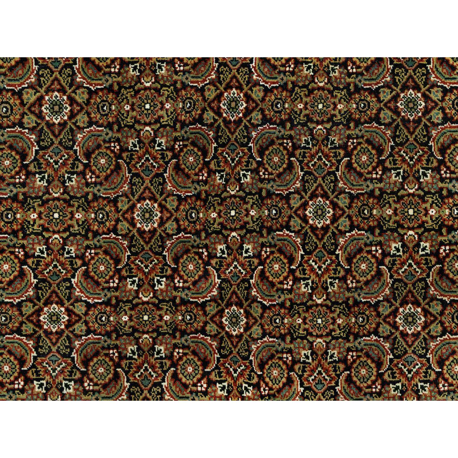 7'10"x10' Anchors Aweigh Blue With Tueson Red Border, Denser Weave, All Over Fish Pattern, Herati Design, Soft and Vibrant Wool, Hand Knotted, Oriental Rug HR90444 - Image 9
