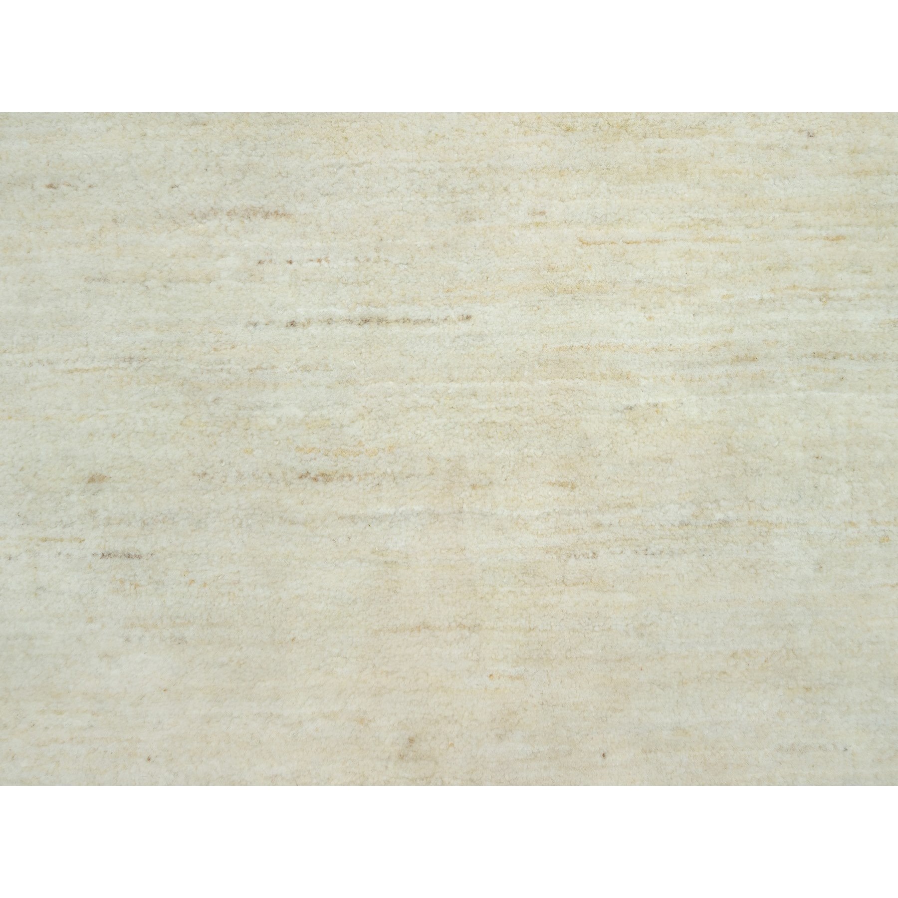 2'6"x6' Great Hall Mouldings White, Denser Weave, Hand Knotted, Lori Buft Gabbeh Plain Design, 100% Wool, Runner Oriental Rug HR90556 - Image 5