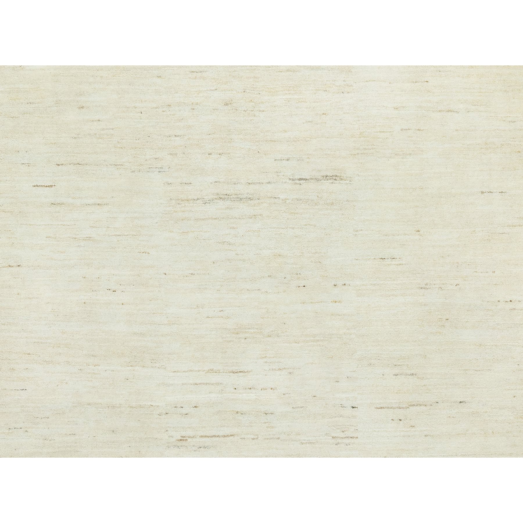 5'1x13'10" Quiet White, Denser Weave, Soft to Touch, Lori Buft Gabbeh Plain Design, 100% Pure Wool, Hand Knotted, Wide Runner, Oriental Rug HR90559 - Image 5