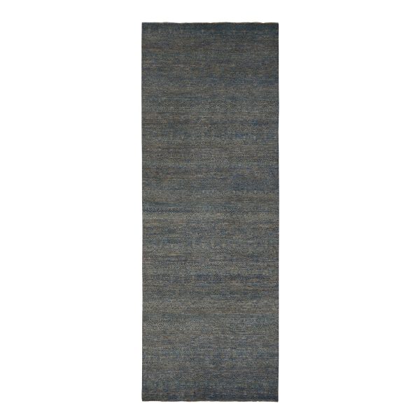 5'x14' Yale Blue, Kohinoor Collection, Modern, Tone on Tone, 100% Wool, Hand Knotted, Gallery Size, Oriental Rug HR78148