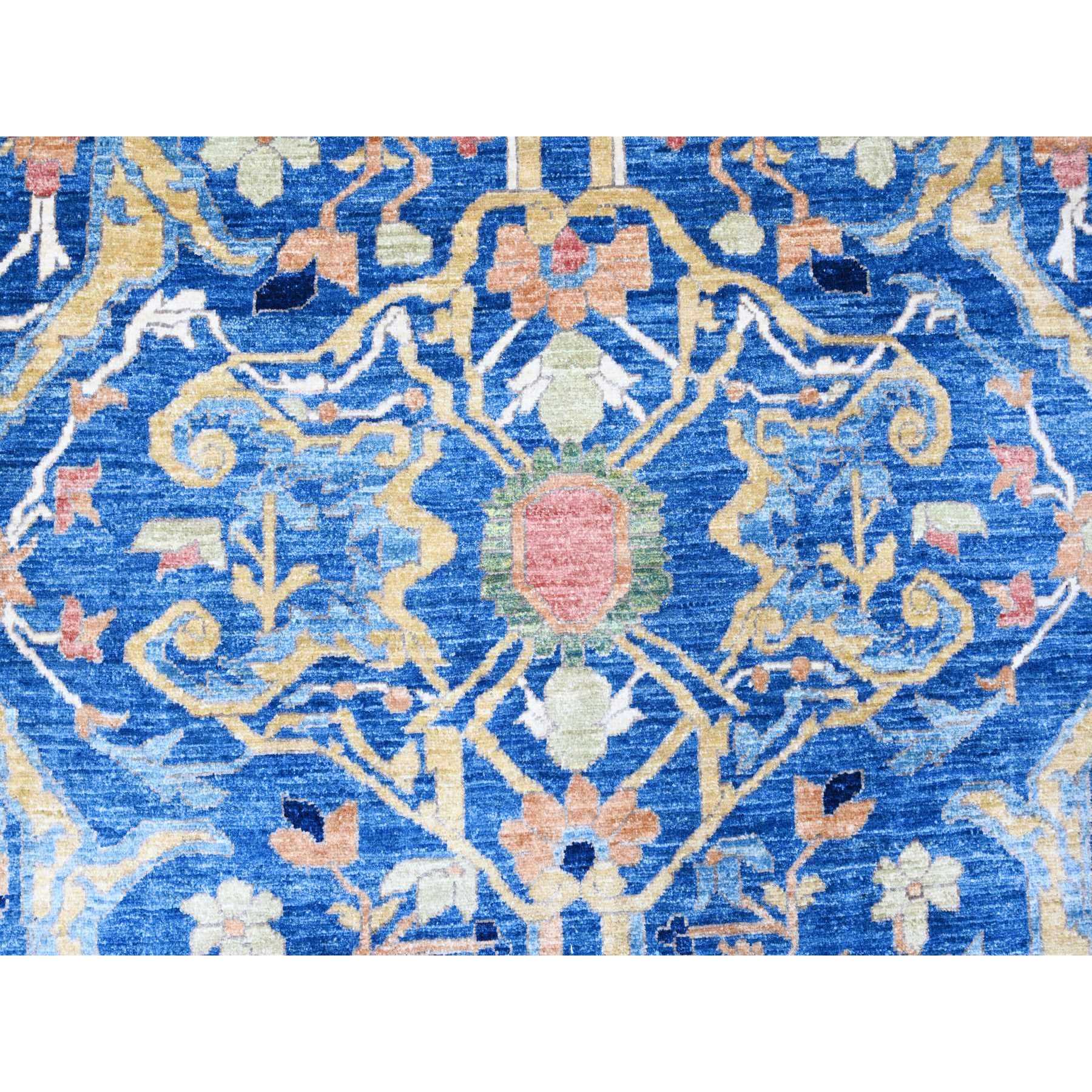 8'7"x12' Intel Blue, Bidjar Garus Design, Fine Aryana Collection, Natural Dyes, Vibrant Wool, Hand Knotted, Oriental Rug HR88733 - Image 9