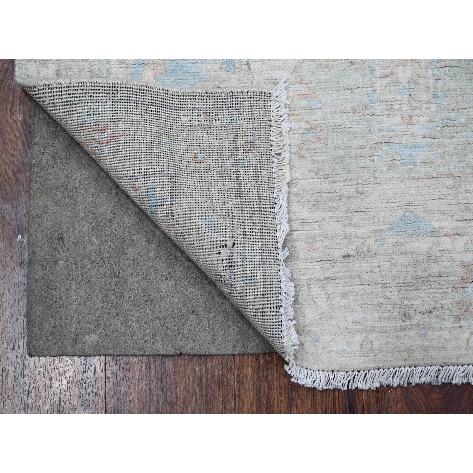 3'1"x5' Agreeable Gray, Washed Out North West Persian Design, Hand Knotted Vegetable Dyes, Organic Wool, Oriental Rug HR88909 - Image 2