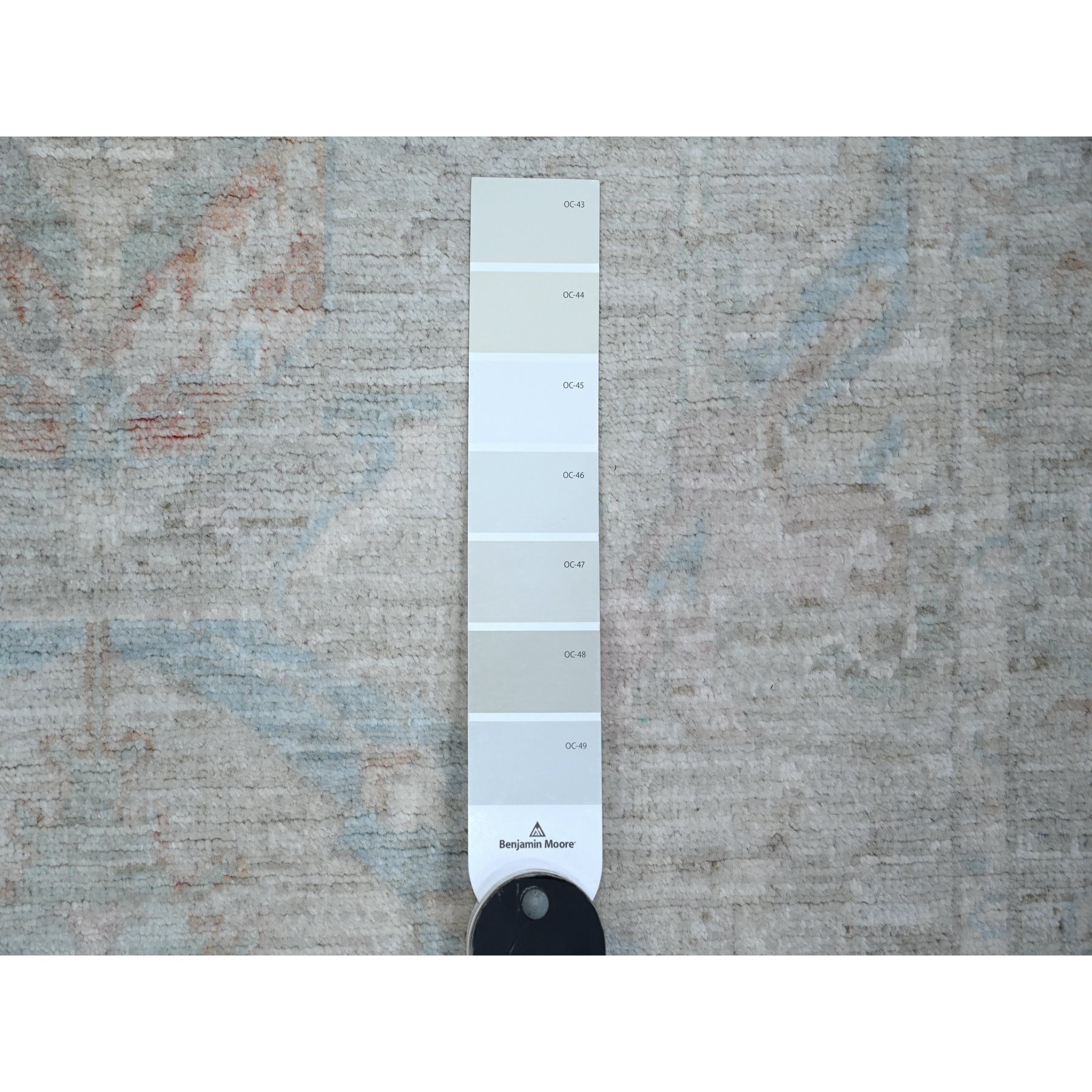 3'1"x5' Agreeable Gray, Washed Out North West Persian Design, Hand Knotted Vegetable Dyes, Organic Wool, Oriental Rug HR88909 - Image 3