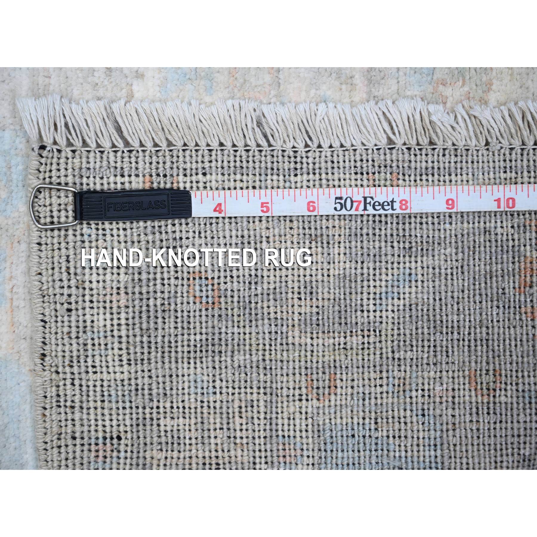3'1"x5' Agreeable Gray, Washed Out North West Persian Design, Hand Knotted Vegetable Dyes, Organic Wool, Oriental Rug HR88909 - Image 6