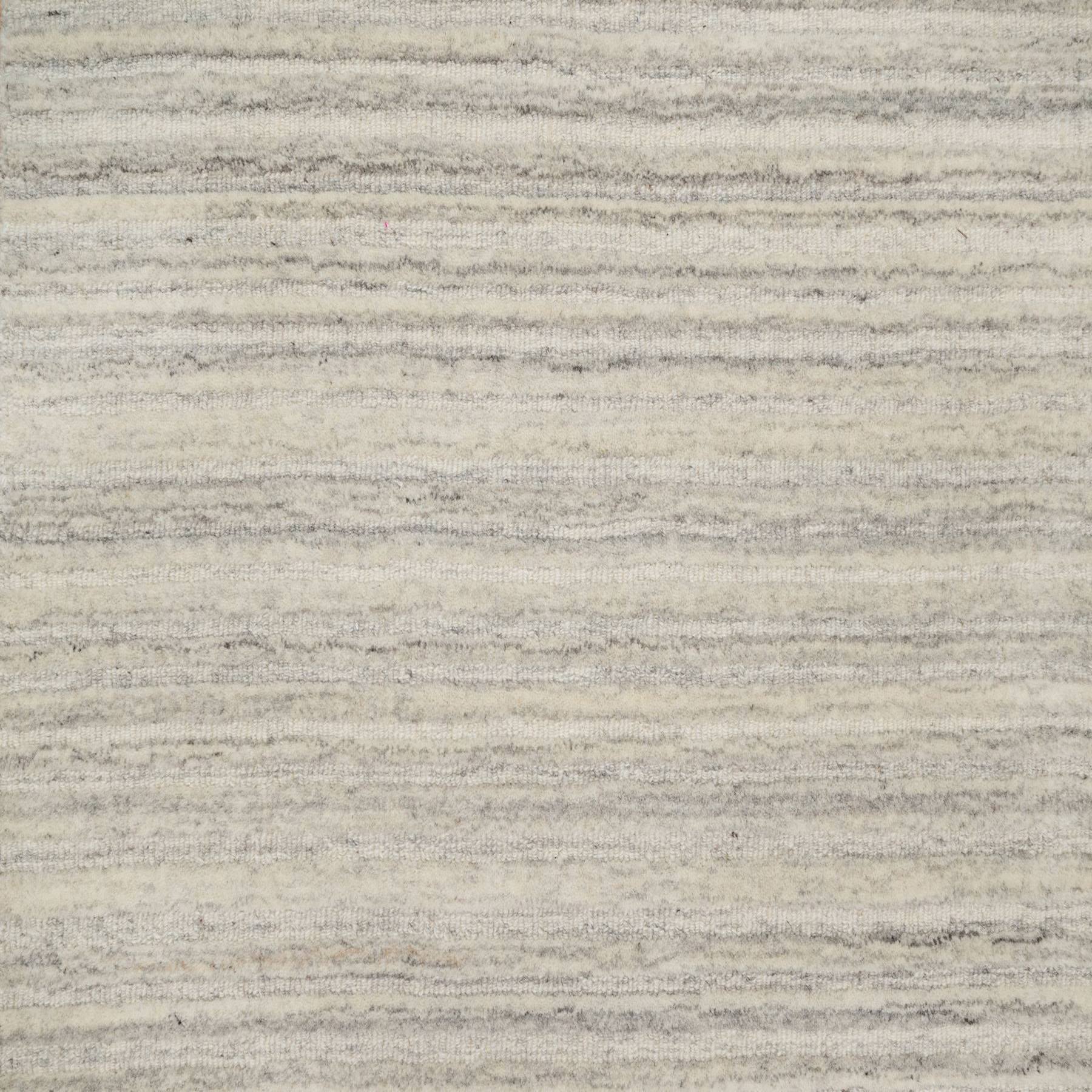 2'7"x10' Khaki Brown, Hand Loomed, Variegated Textured Modern Design, Pure Wool, Thick and Plush, Runner, Oriental Rug HR90716 - Image 5