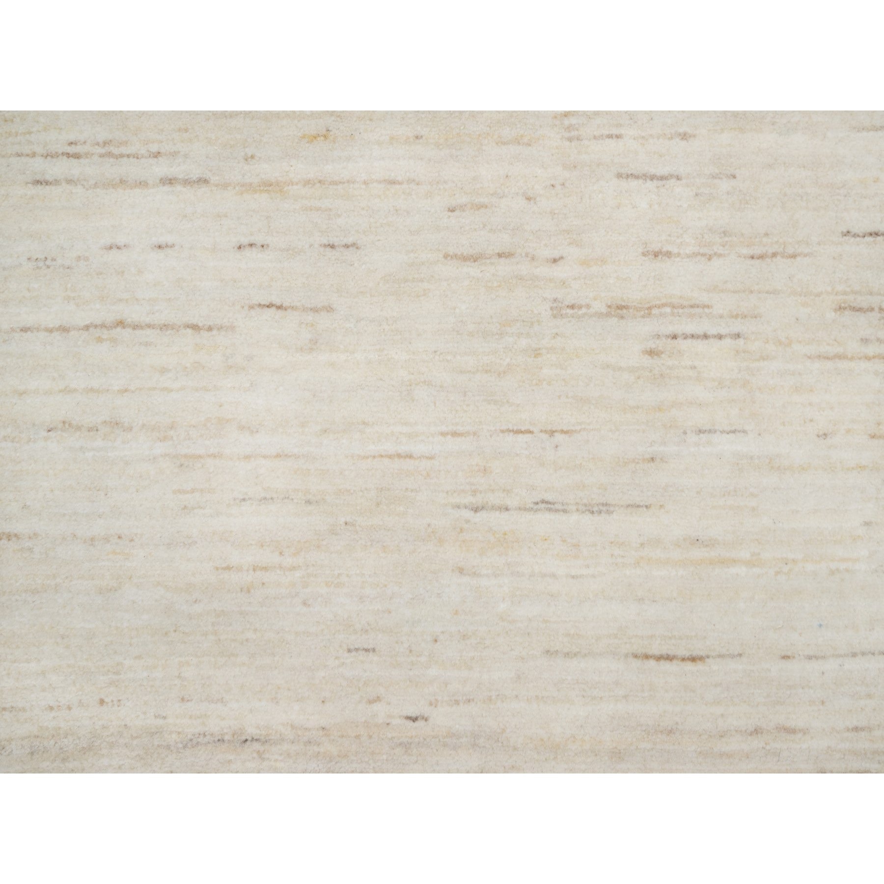 2'6"x13'9" Stone White, Hand Knotted, Lori Buft Gabbeh, Modern, Thick and Plush, Plain Design, Pure Wool, Runner, Oriental Rug HR90762 - Image 5