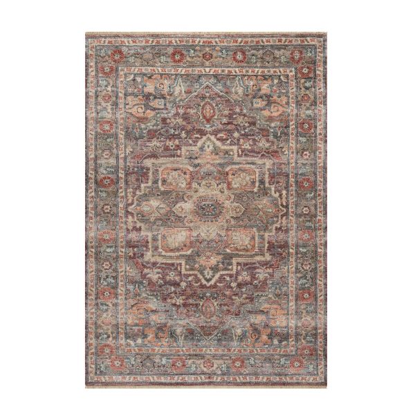 5'10"x9' Tuscan Red, Hand Knotted, Vegetable Dyes, Soft Wool, Heriz Revival, Thick and Plush, Oriental Rug HR90804