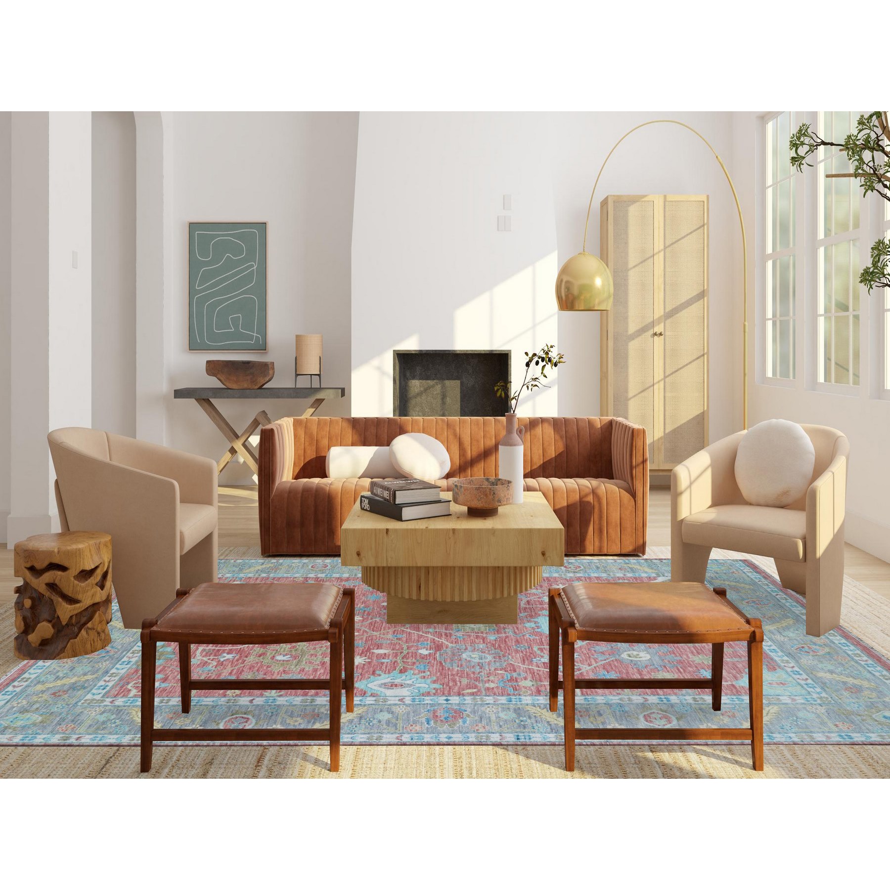 10'1"x14' Coral Pink, Hand Knotted, Oushak Weave and Design, All Over Leaf Pattern, Thick and Plush, Natural Wool, Oriental Rug HR79939 - Image 2
