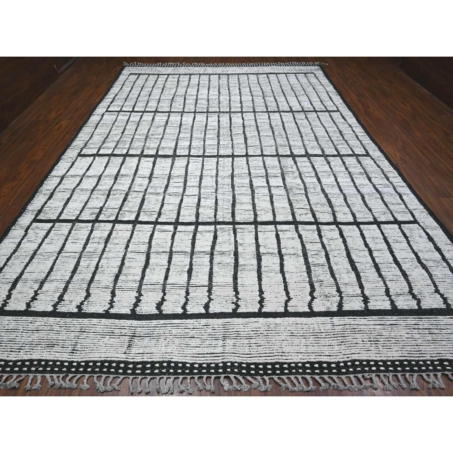 10'x14' Whitetail, Hand Knotted Moroccan Weave Oulad Bousbaa With Segment Design, All Wool, Vegetable Dyes, Oriental Rug HR89315 - Image 2