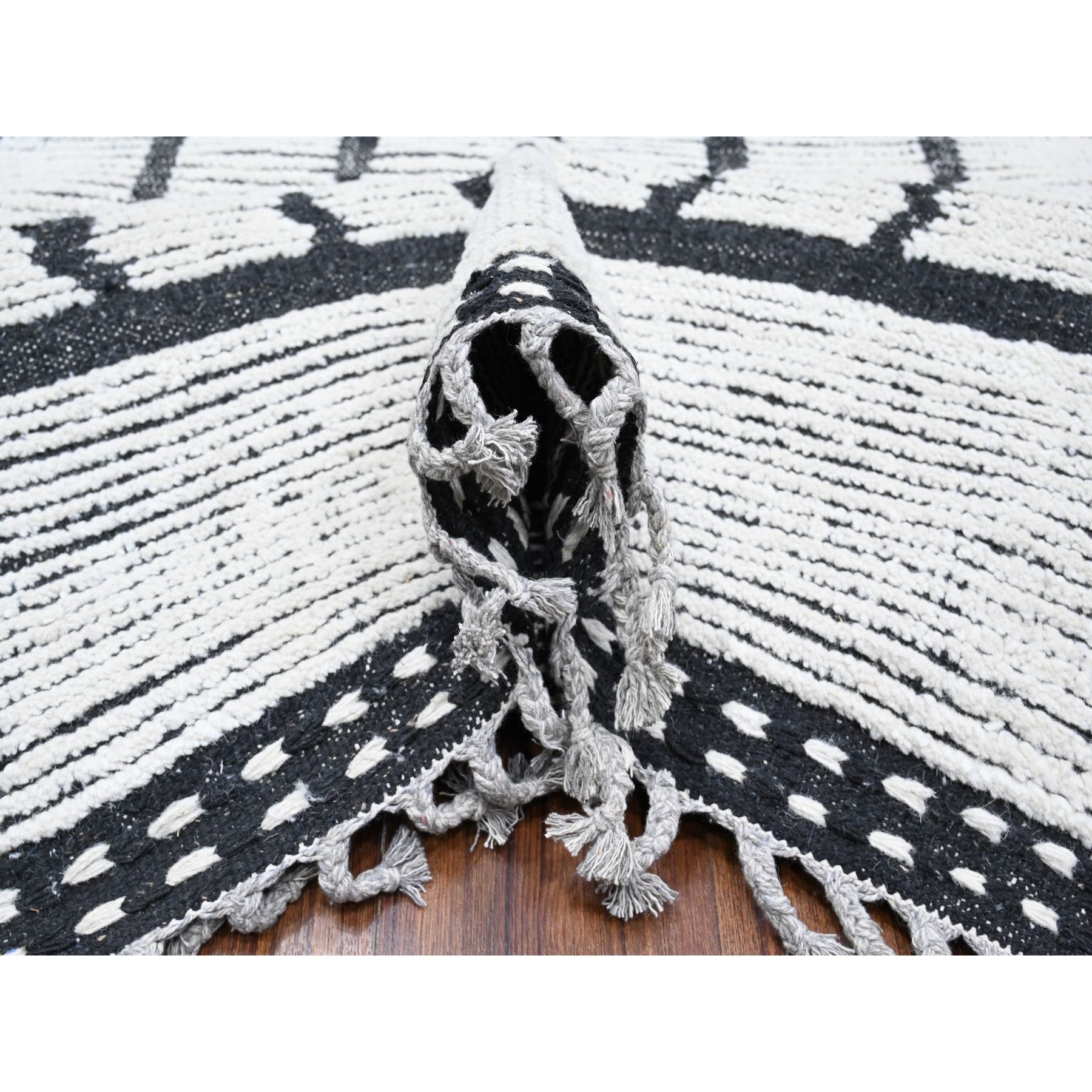 10'x14' Whitetail, Hand Knotted Moroccan Weave Oulad Bousbaa With Segment Design, All Wool, Vegetable Dyes, Oriental Rug HR89315 - Image 5